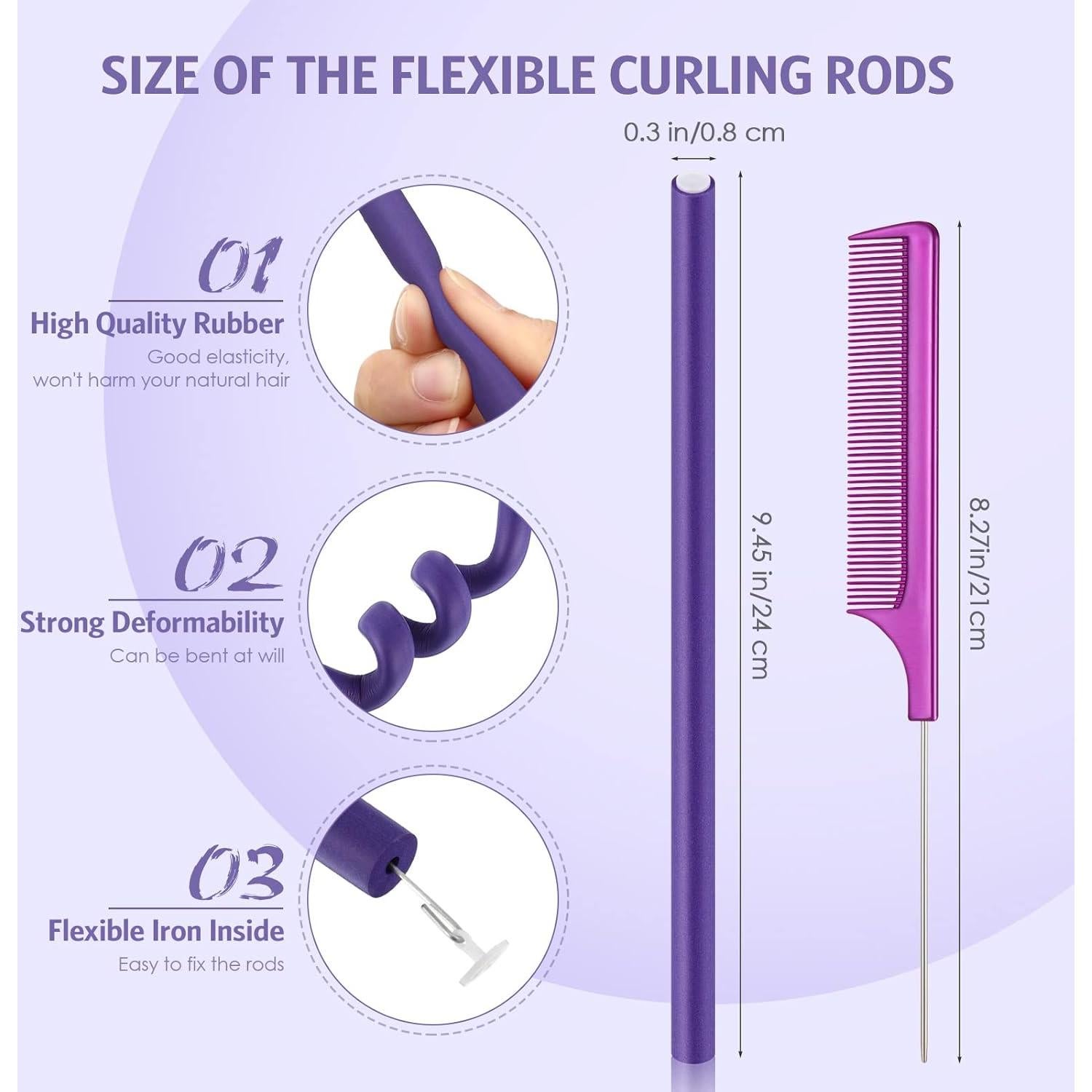 Varillas Flexibles para Rizar el Cabello WILLBOND 60 Piezas