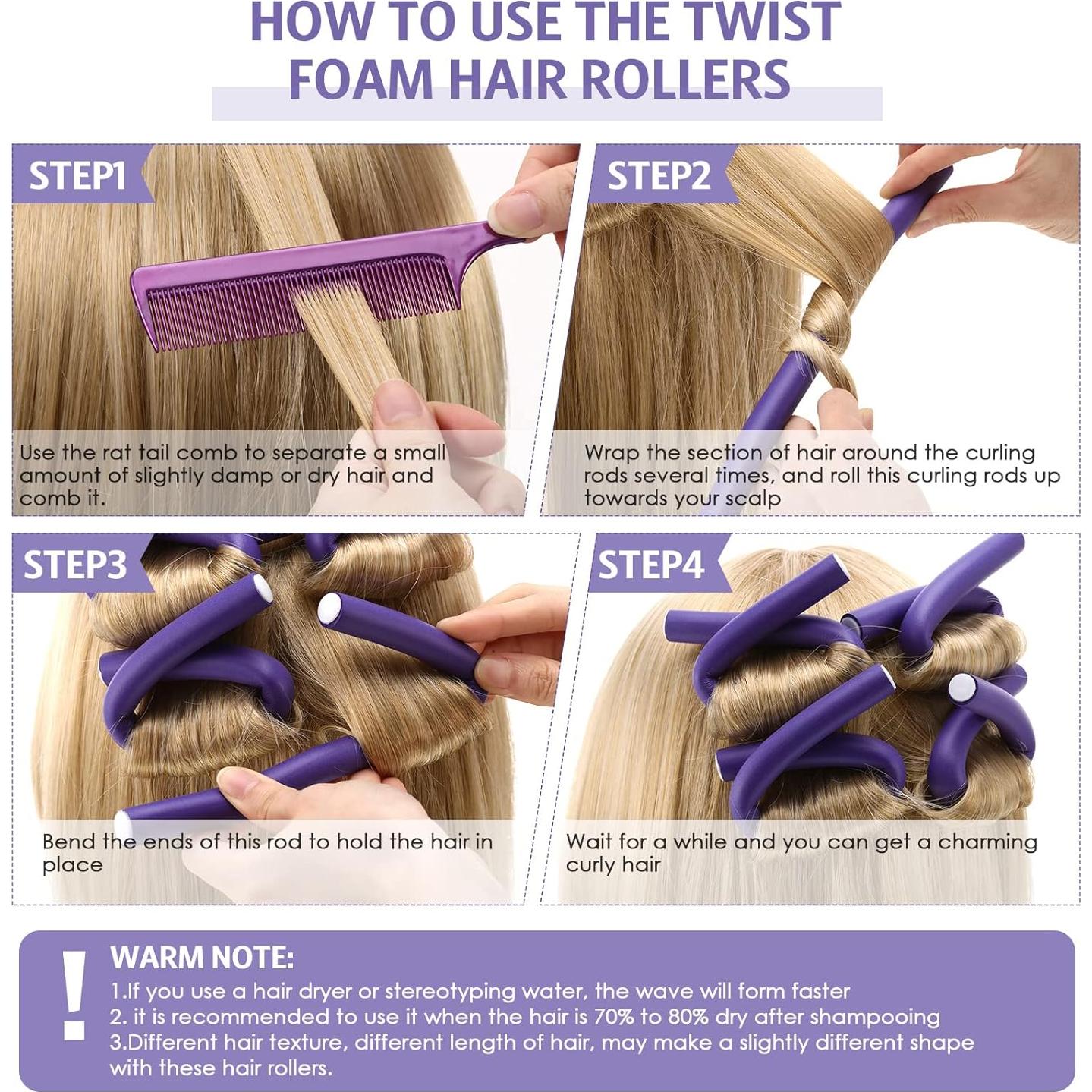 Varillas Flexibles para Rizar el Cabello WILLBOND 60 Piezas