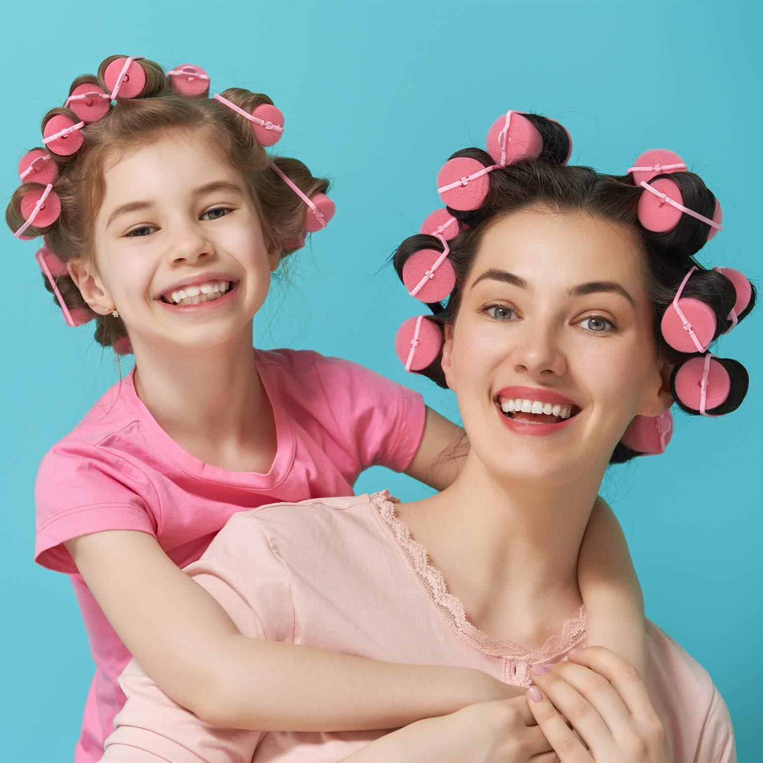 Rulos de Espuma Geyoga 18 Piezas Rosa 4.06x7.11cm