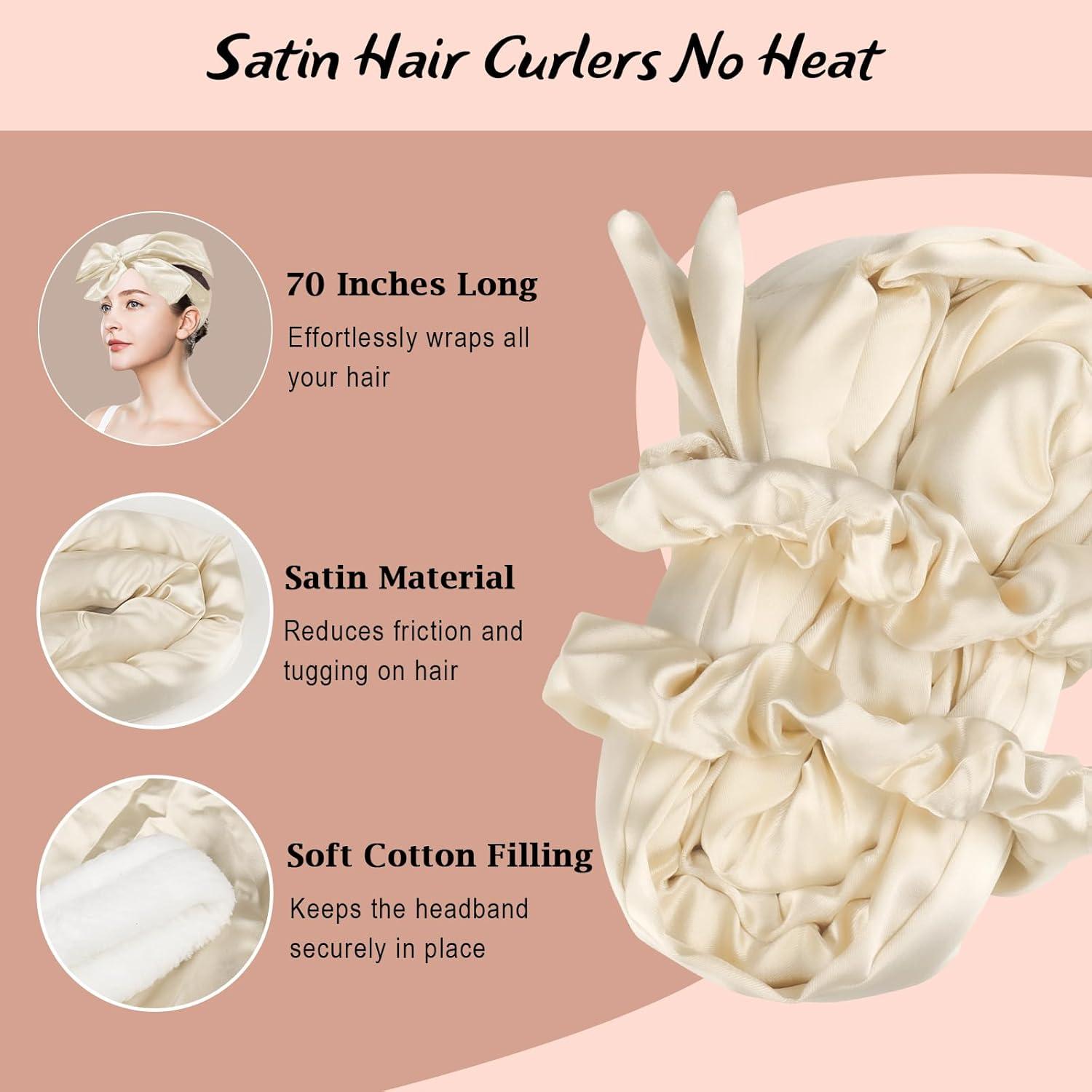 Juego de Rizado Sin Calor ZILAMPU 9 Piezas Satén 177.8 cm