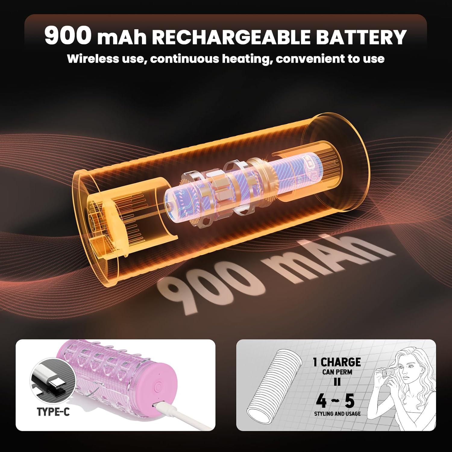 Set de 2 Rizadores de Cabello Eléctricos JIMEZON Portátiles