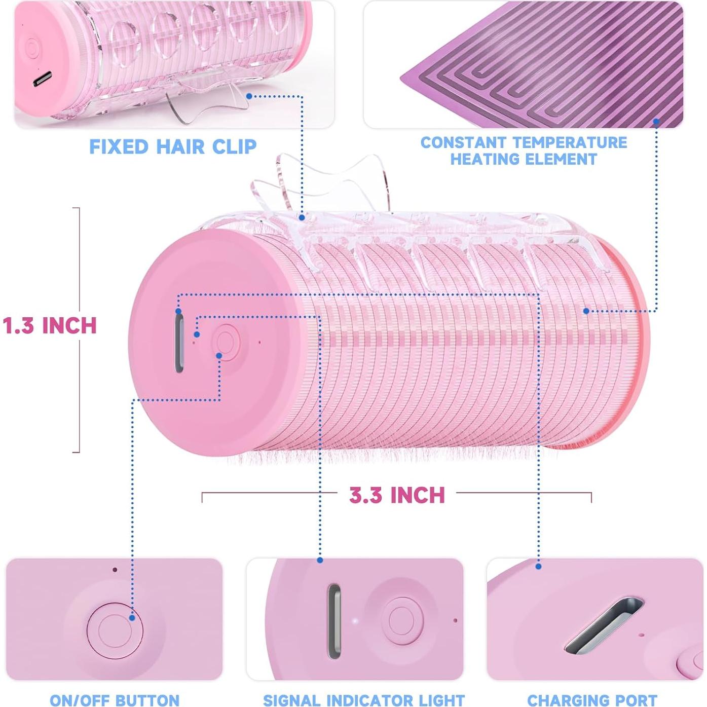 Set de 2 Rizadores de Cabello Eléctricos JIMEZON Portátiles