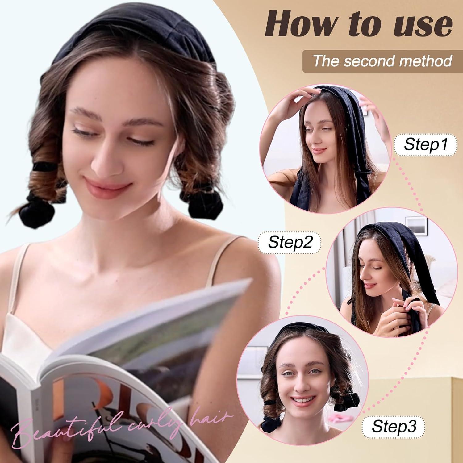 Rizador Sin Calor JIAXIN Negro para Cabello Largo y Corto