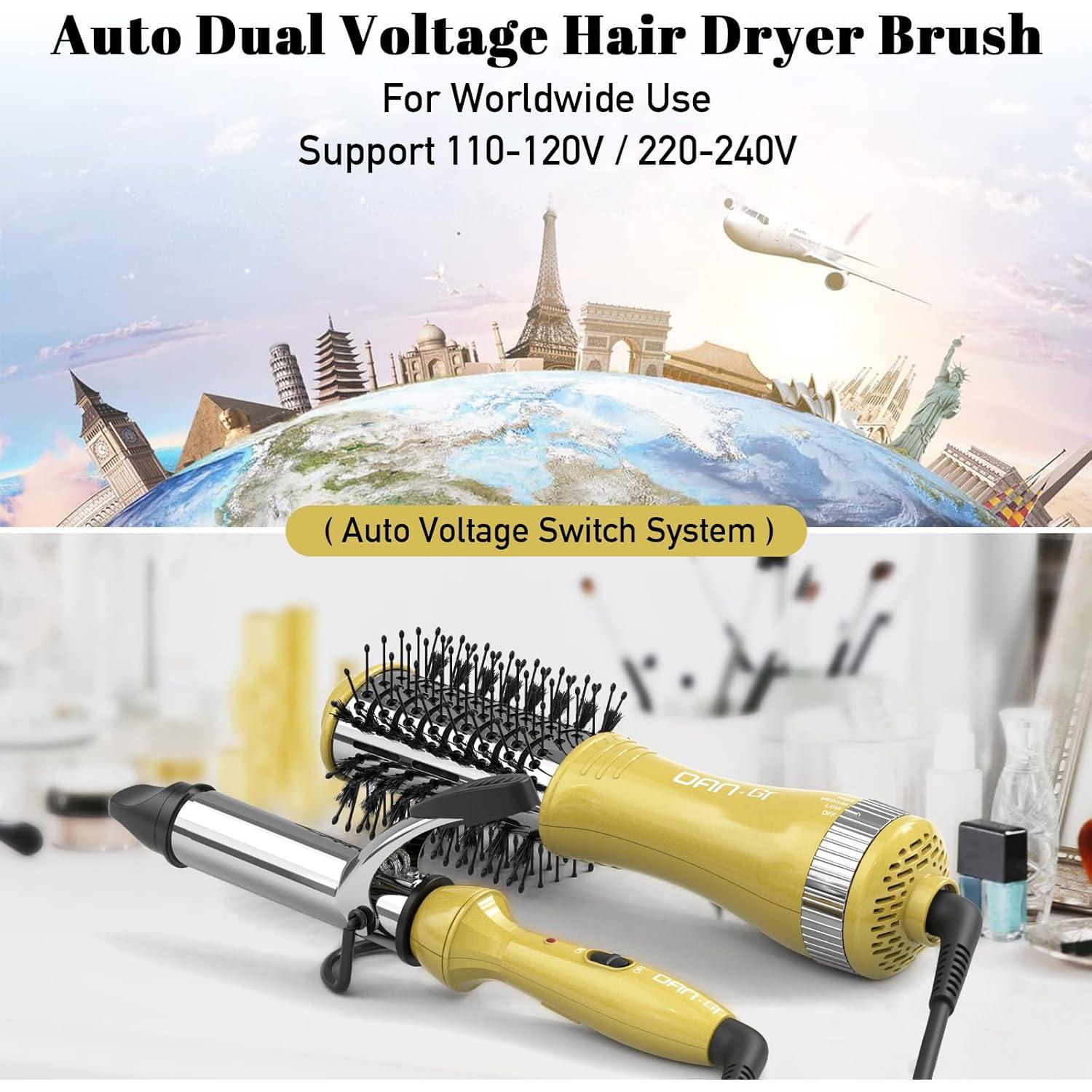 Conjunto Cepillo Secador y Mini Rizador DAN Technology 1"