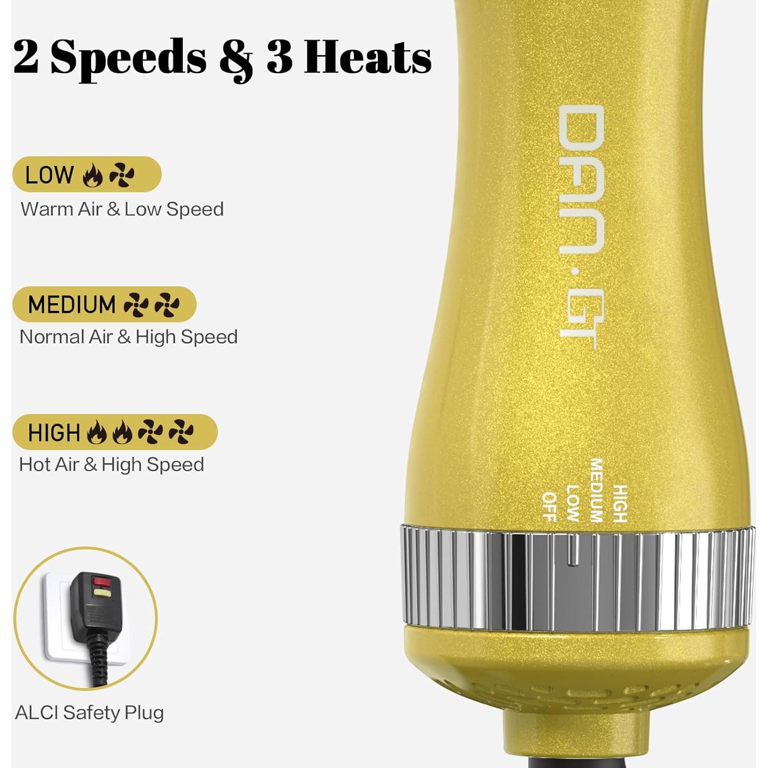 Conjunto Cepillo Secador y Mini Rizador DAN Technology 1"