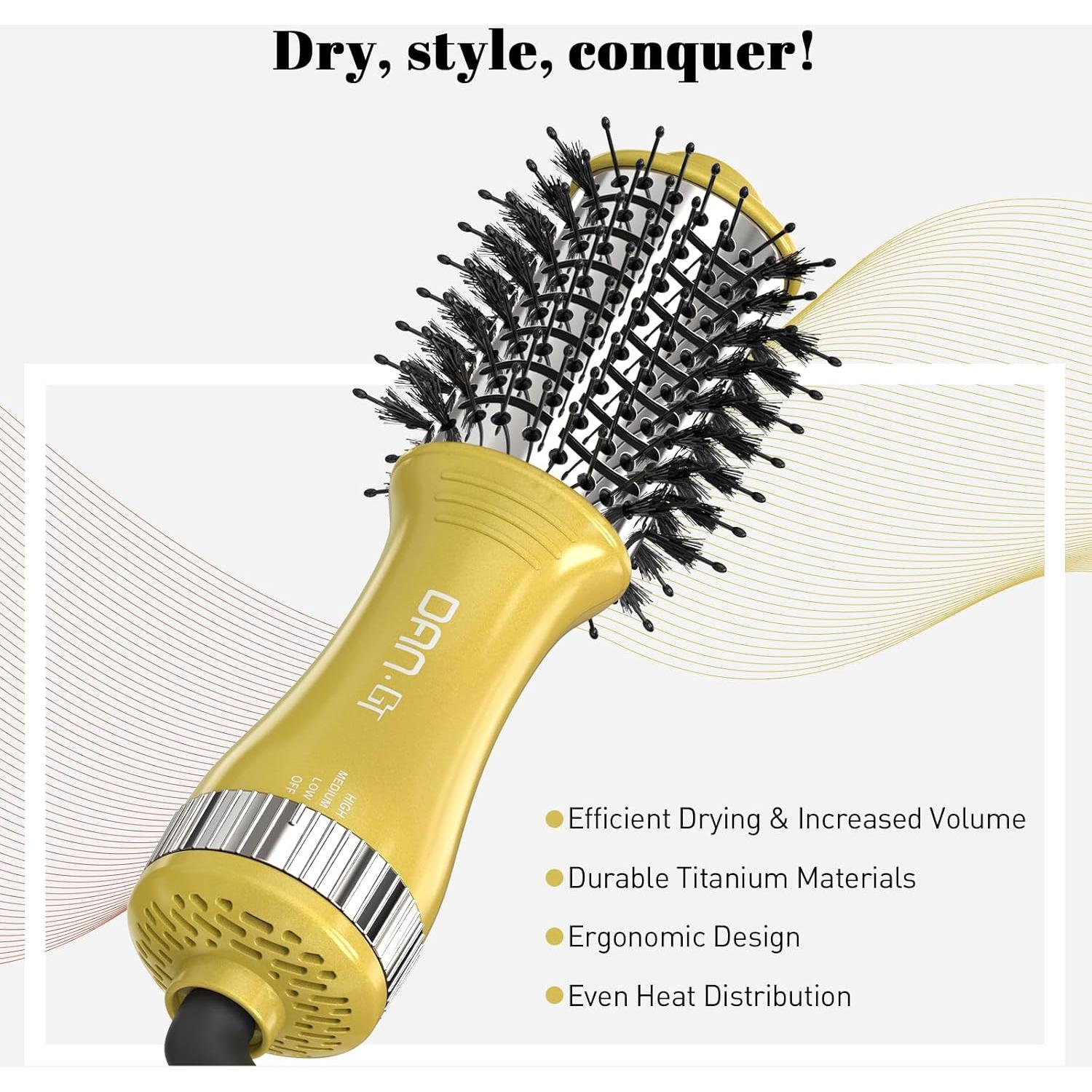 Conjunto Cepillo Secador y Mini Rizador DAN Technology 1"