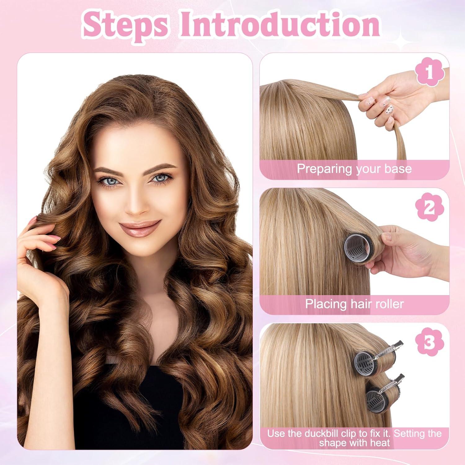 Juego de 60 Rulos para Cabello BELICOO con 28 Clips Metálicos