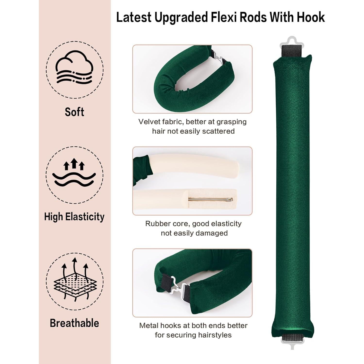 Rizador de Cabello Sin Calor Seritant - 4 Varillas Terciopelo