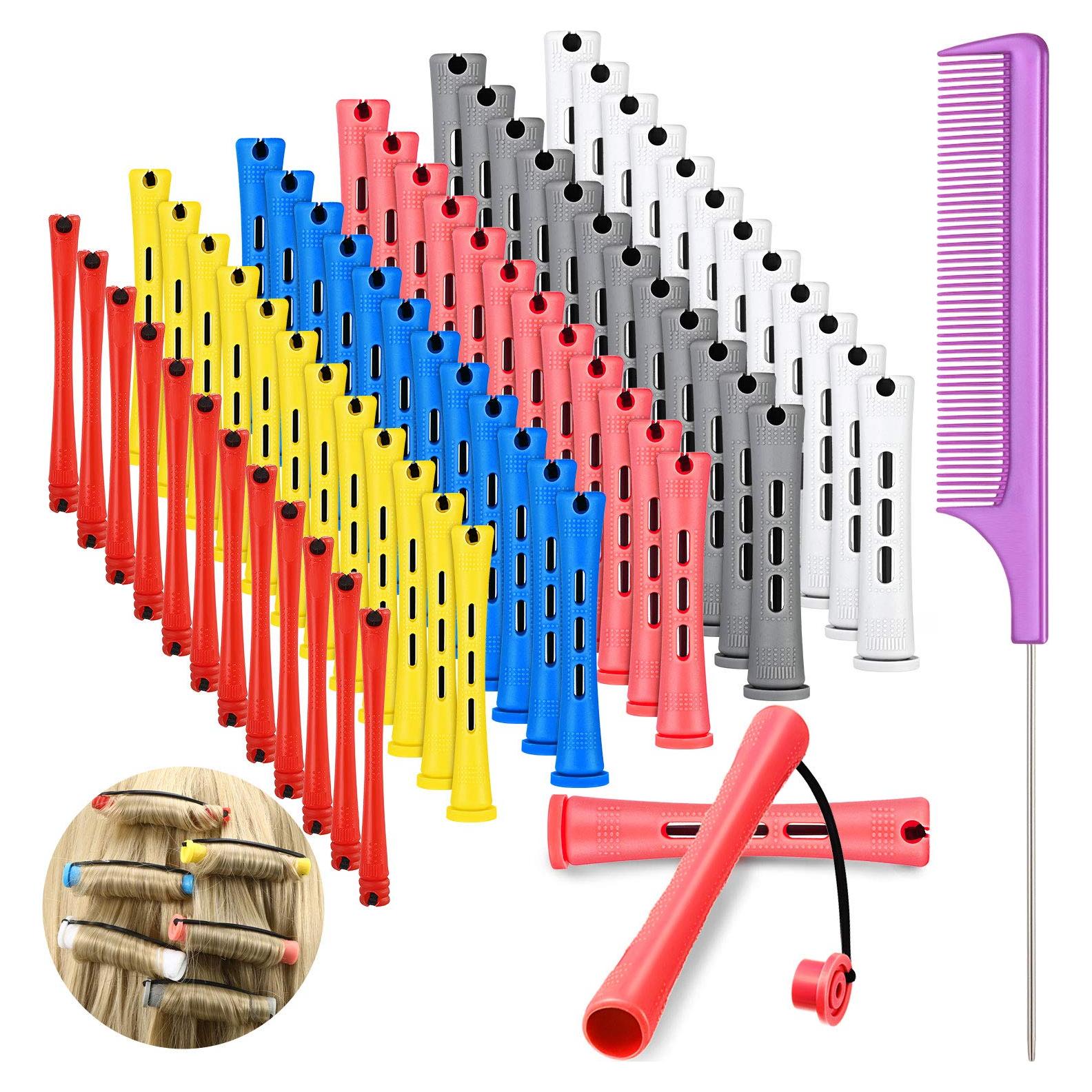 Set de 72 Rulos de Plástico Cortos WILLBOND para Perm