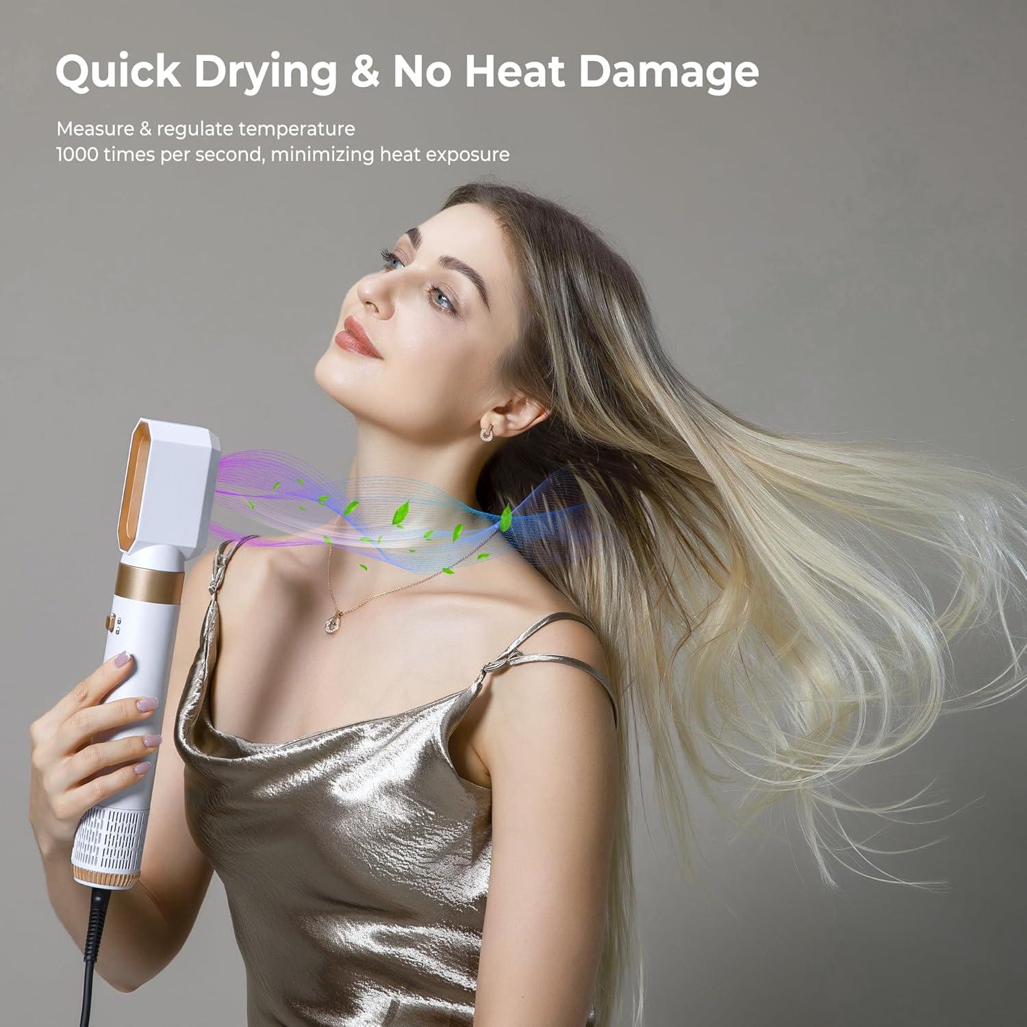 Cepillo Secador de Cabello OKWRAP 6 en 1 Profesional Blanco