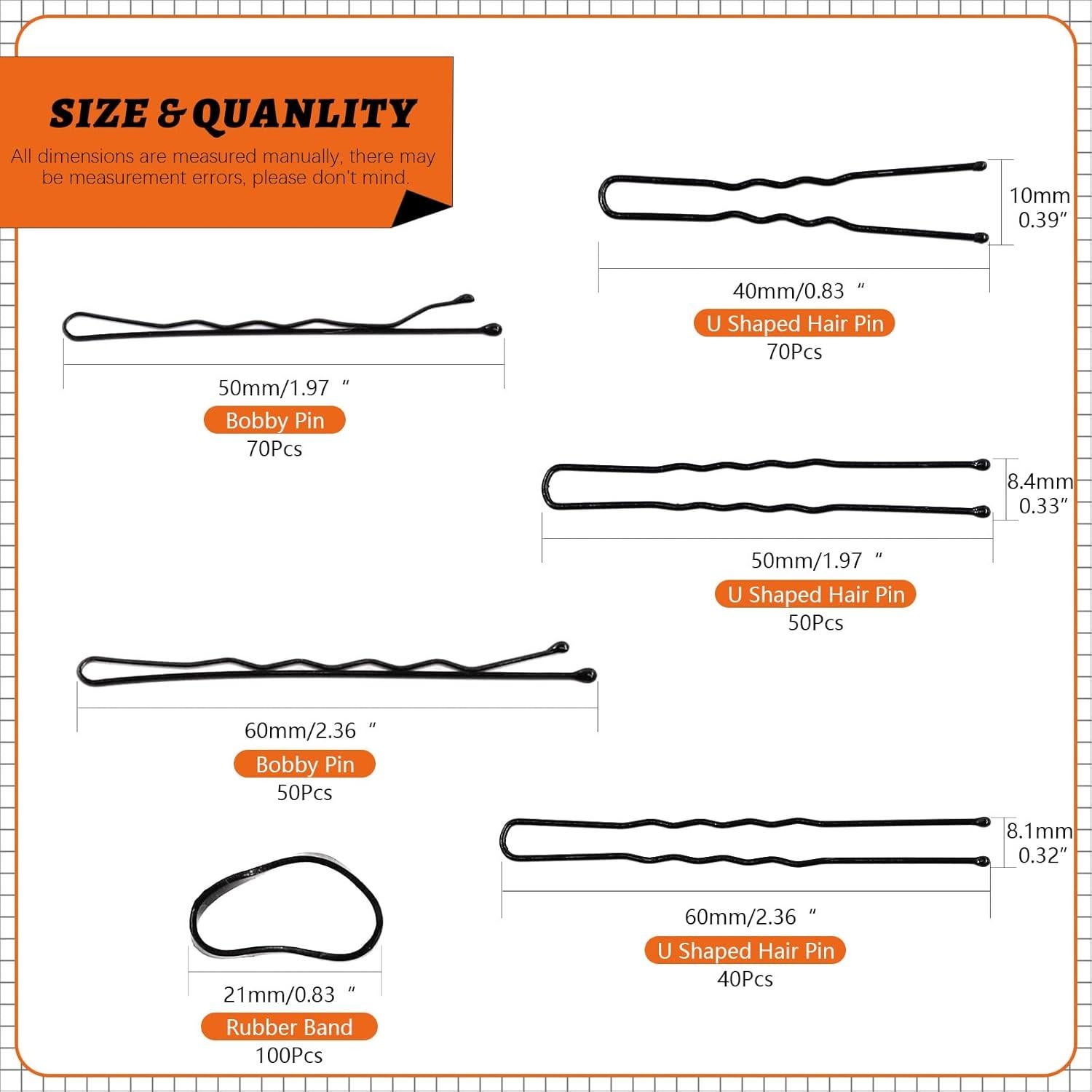 Kit de 380 Horquillas Negras Rustark con Almacenamiento