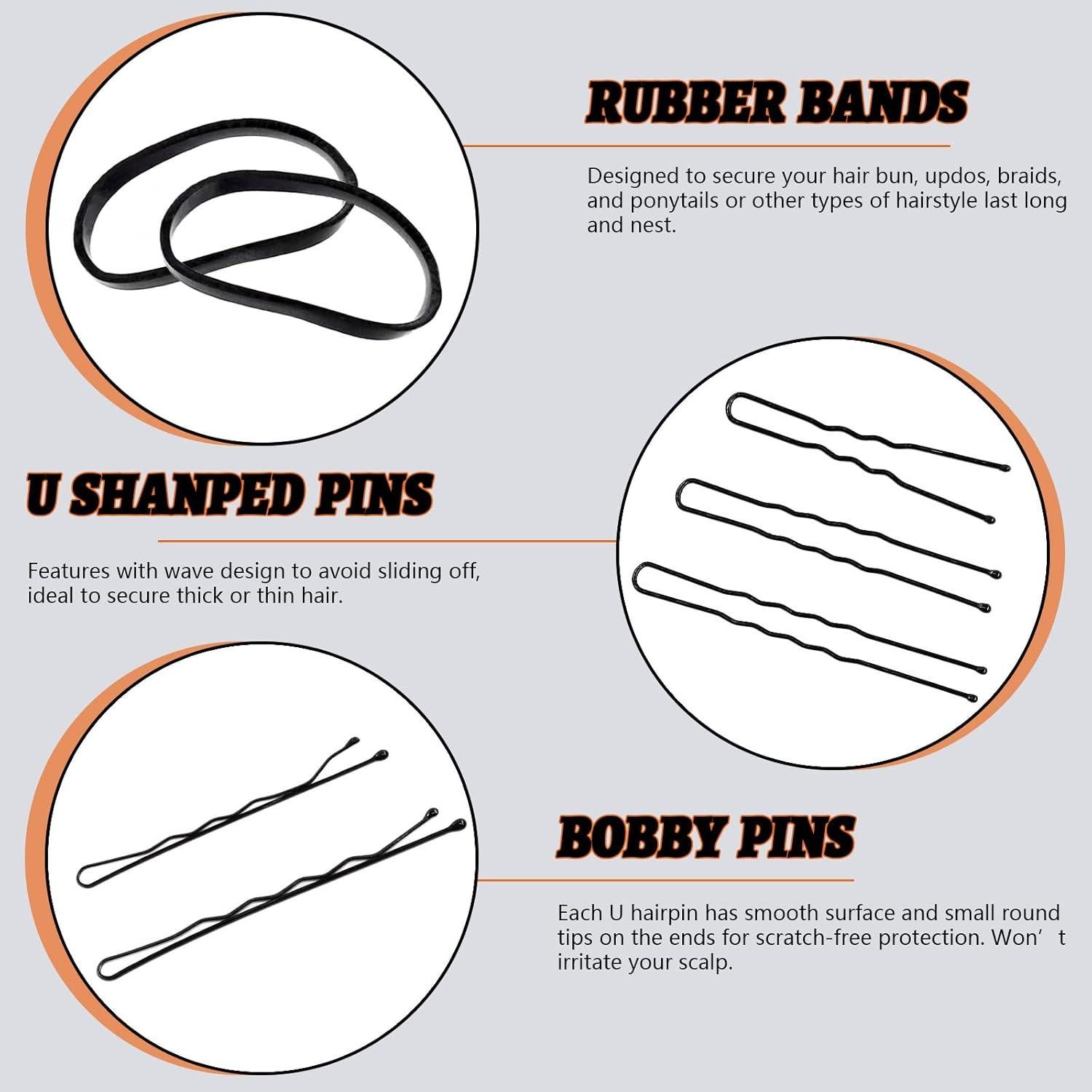 Kit de 380 Horquillas Negras Rustark con Almacenamiento