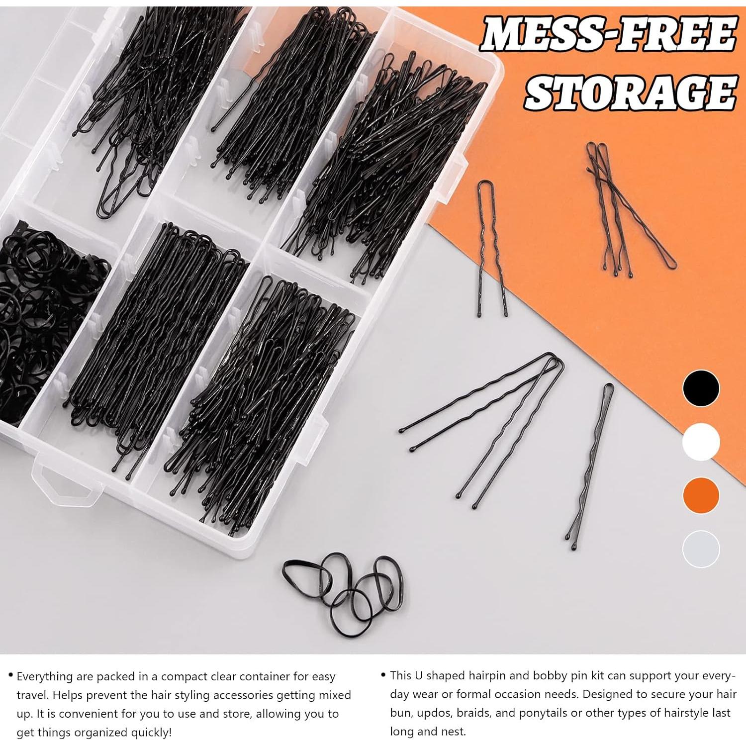 Kit de 380 Horquillas Negras Rustark con Almacenamiento