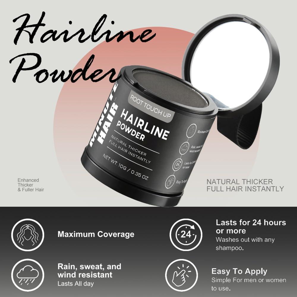 Polvo de Sombra de Raíz Minute 10g - Marrón Medio para Cabello