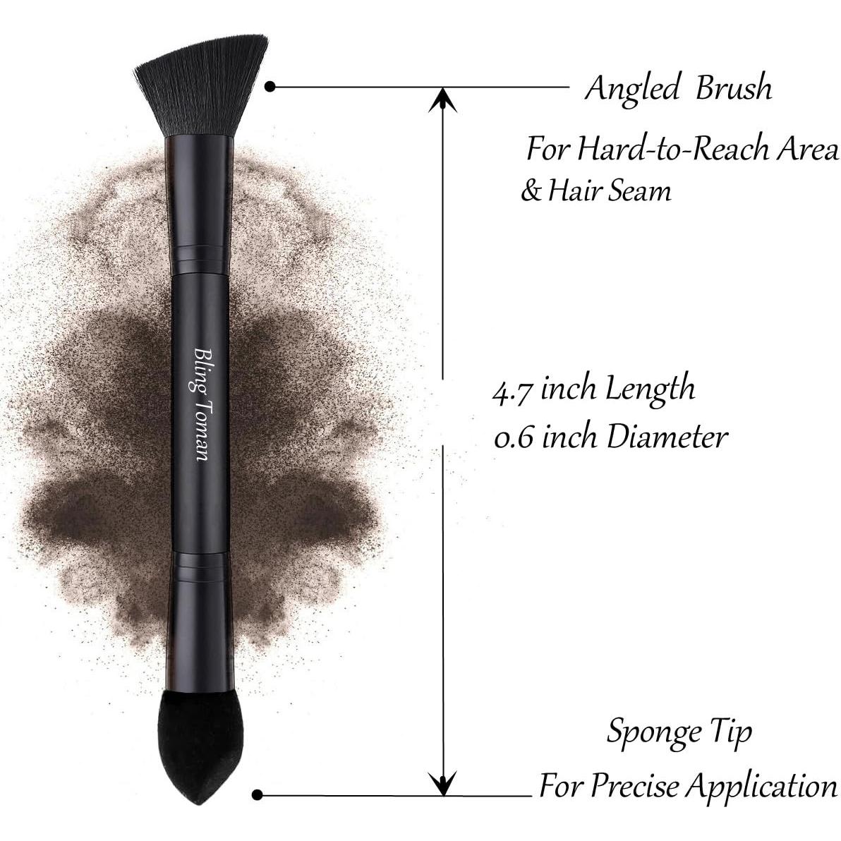 Brocha de Polvo para Cabello Doble Lado Bling Toman Negra