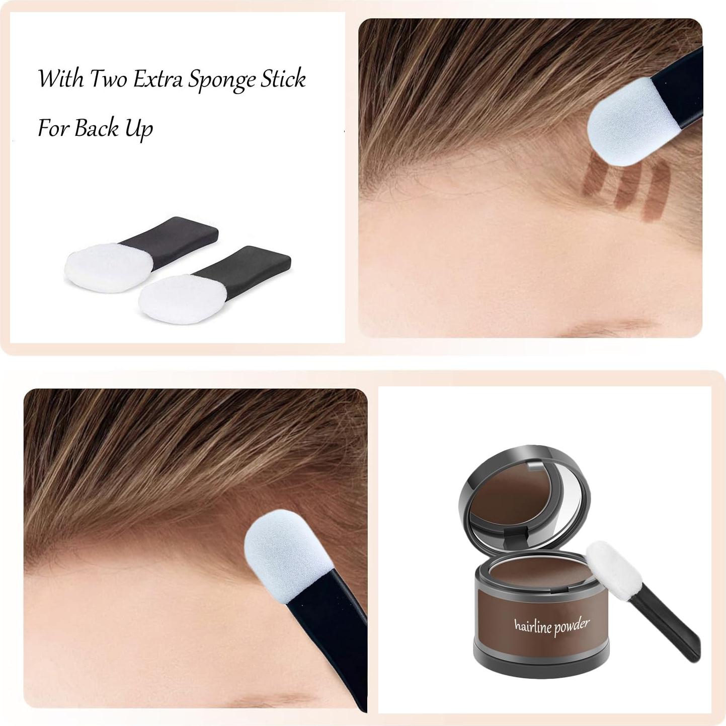 Brocha de Polvo para Cabello Doble Lado Bling Toman Negra