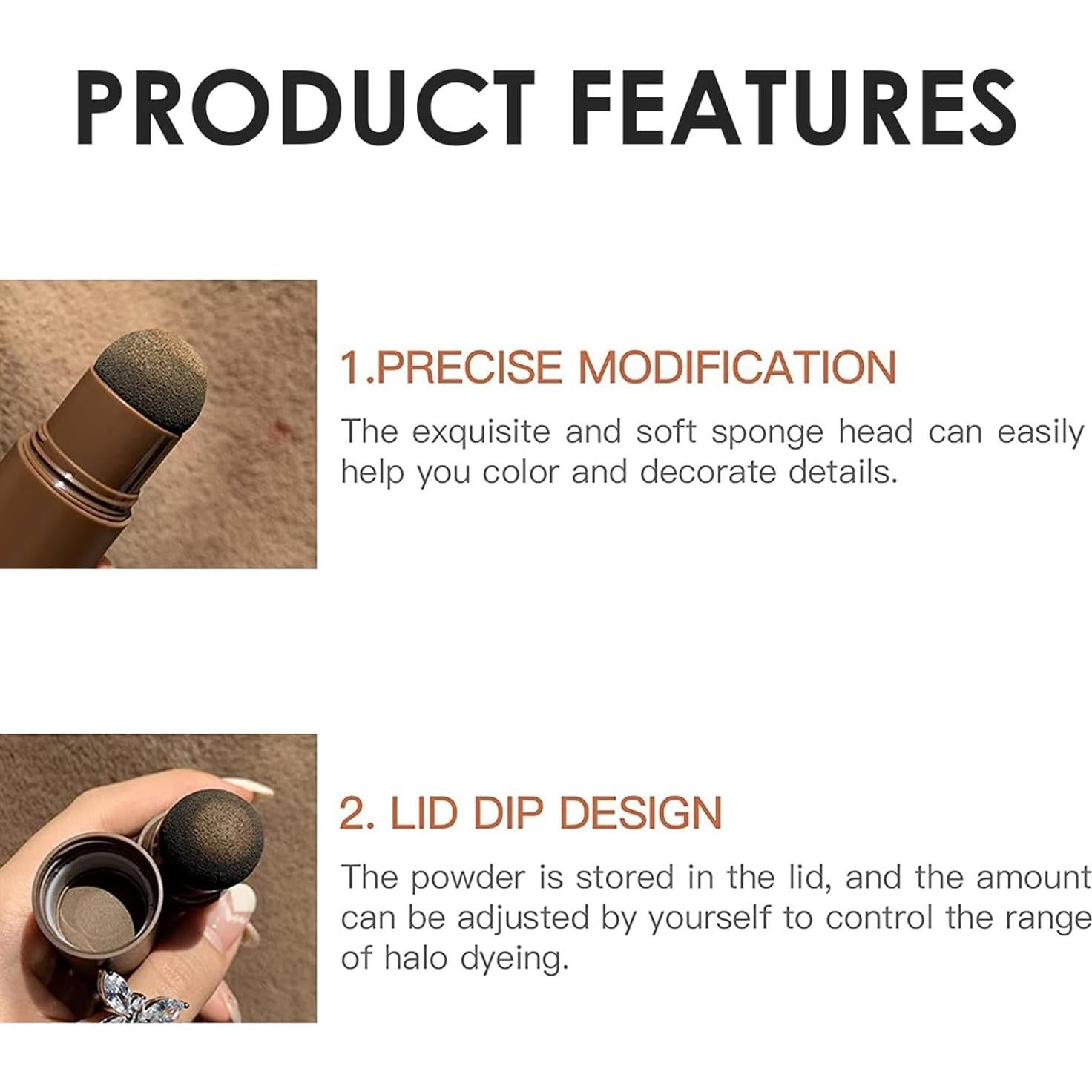 Stick de Polvo para Línea de Cabello Rosarden - Marrón Medio