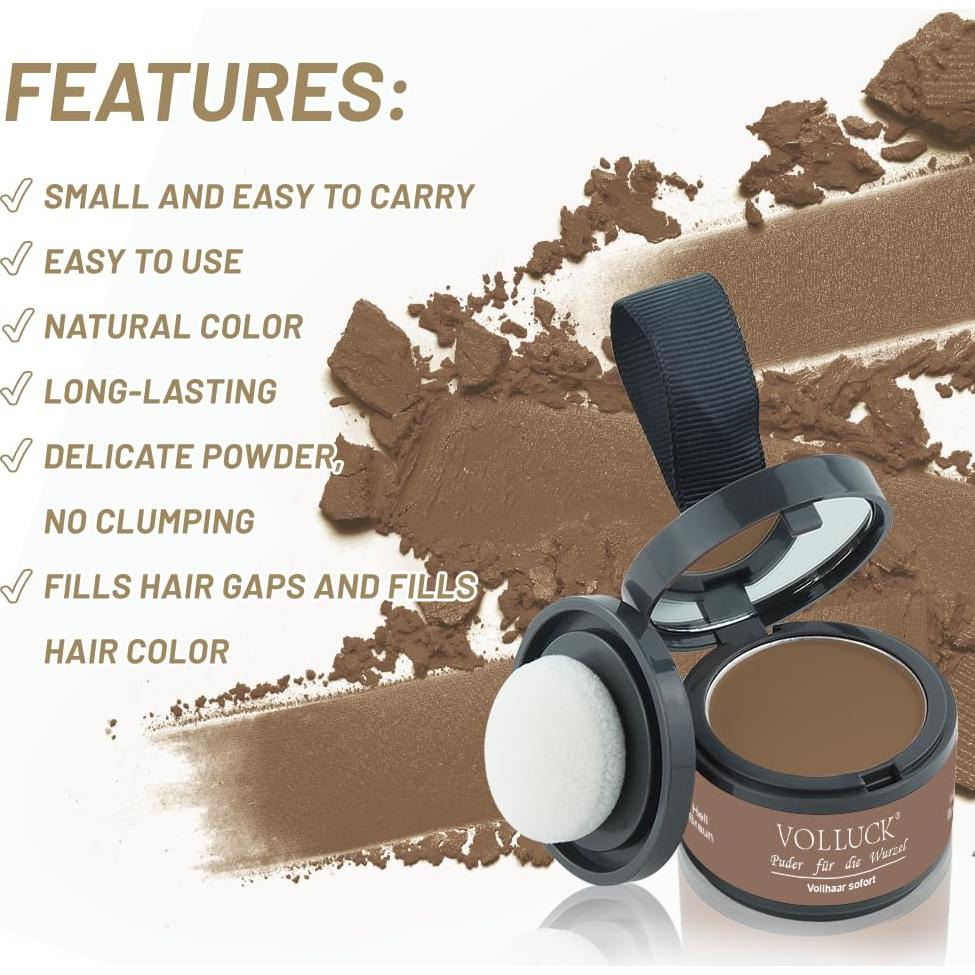 Polvo Retoque Raíces ONLOOKERS Marrón Claro 60g - Cubre Grises