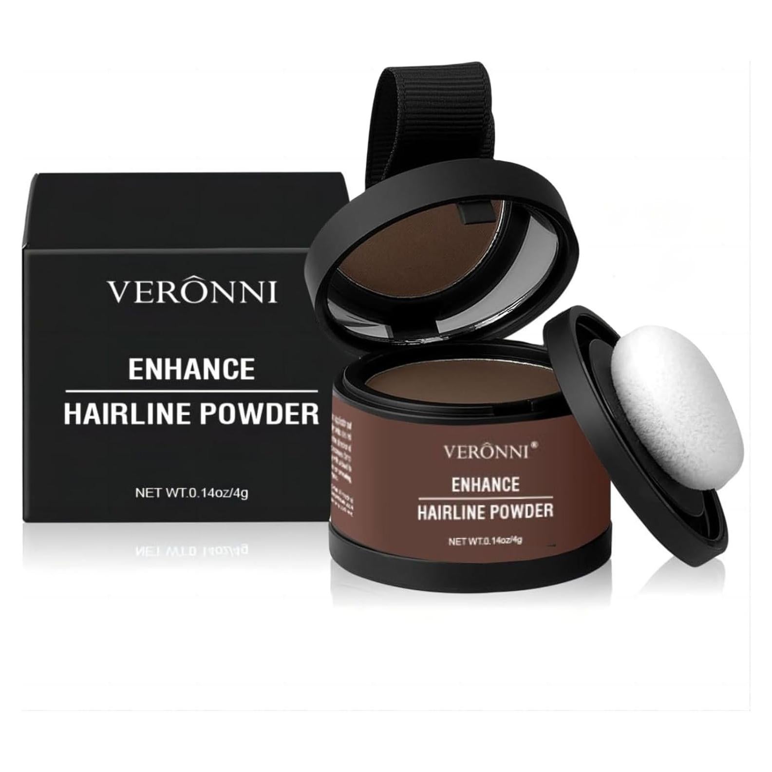 Polvo de Sombra para Línea del Cabello QIQIG 32g Marrón Claro