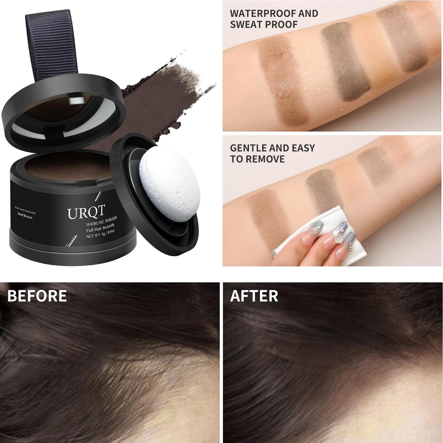 Polvo Mágico URQT para Línea de Cabello - 4g Negro