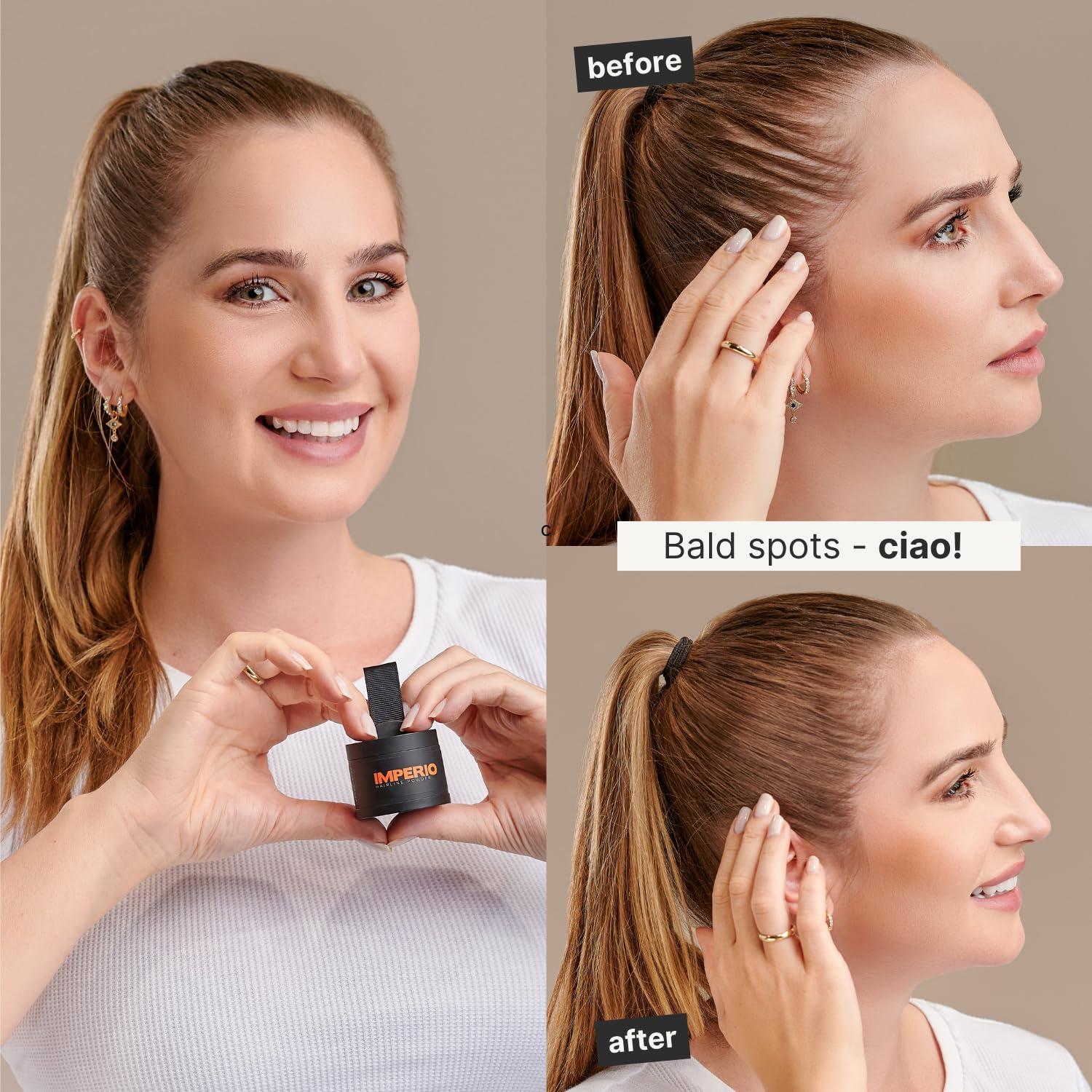 Polvo Retoque Raíces IMPERIO Marrón Oscuro 39.9g - Efecto Instantáneo