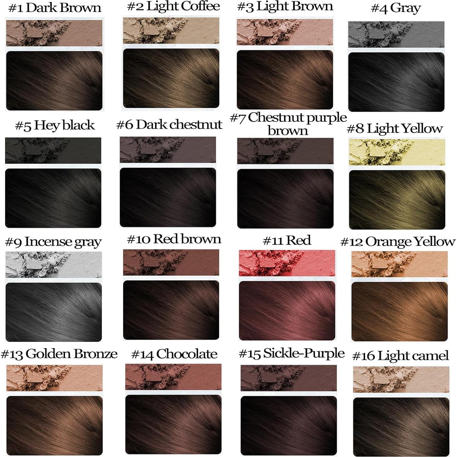 Polvo Sombra para Cabello Maycheer - Castaño Oscuro 30 Colores