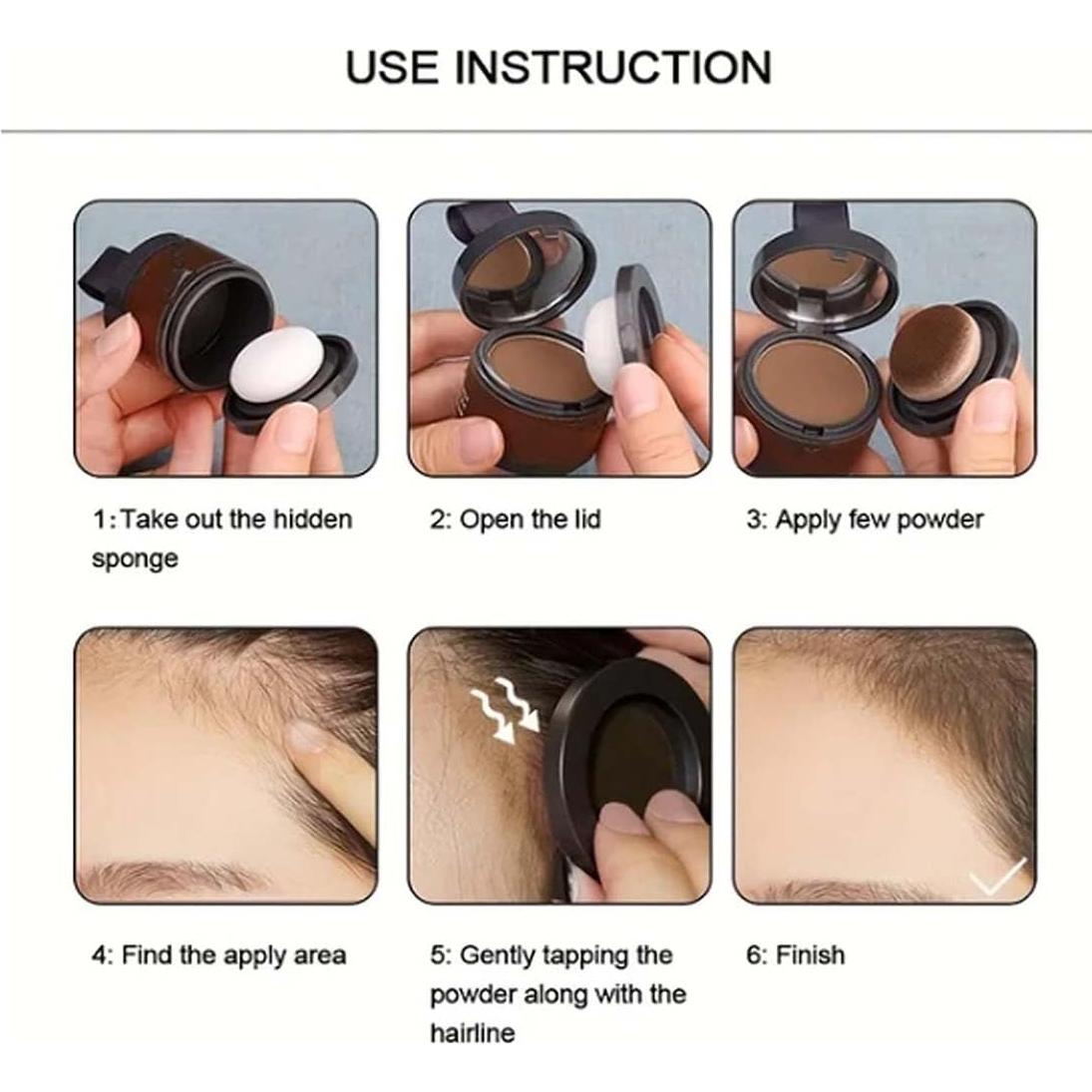 Polvo Sombra para Cabello Maycheer - Castaño Oscuro 30 Colores