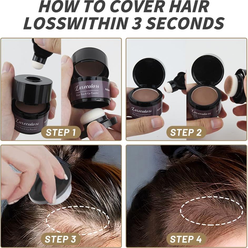 Polvo Retoque Raíces Negro Luxecolors - 49.6g Multiusos