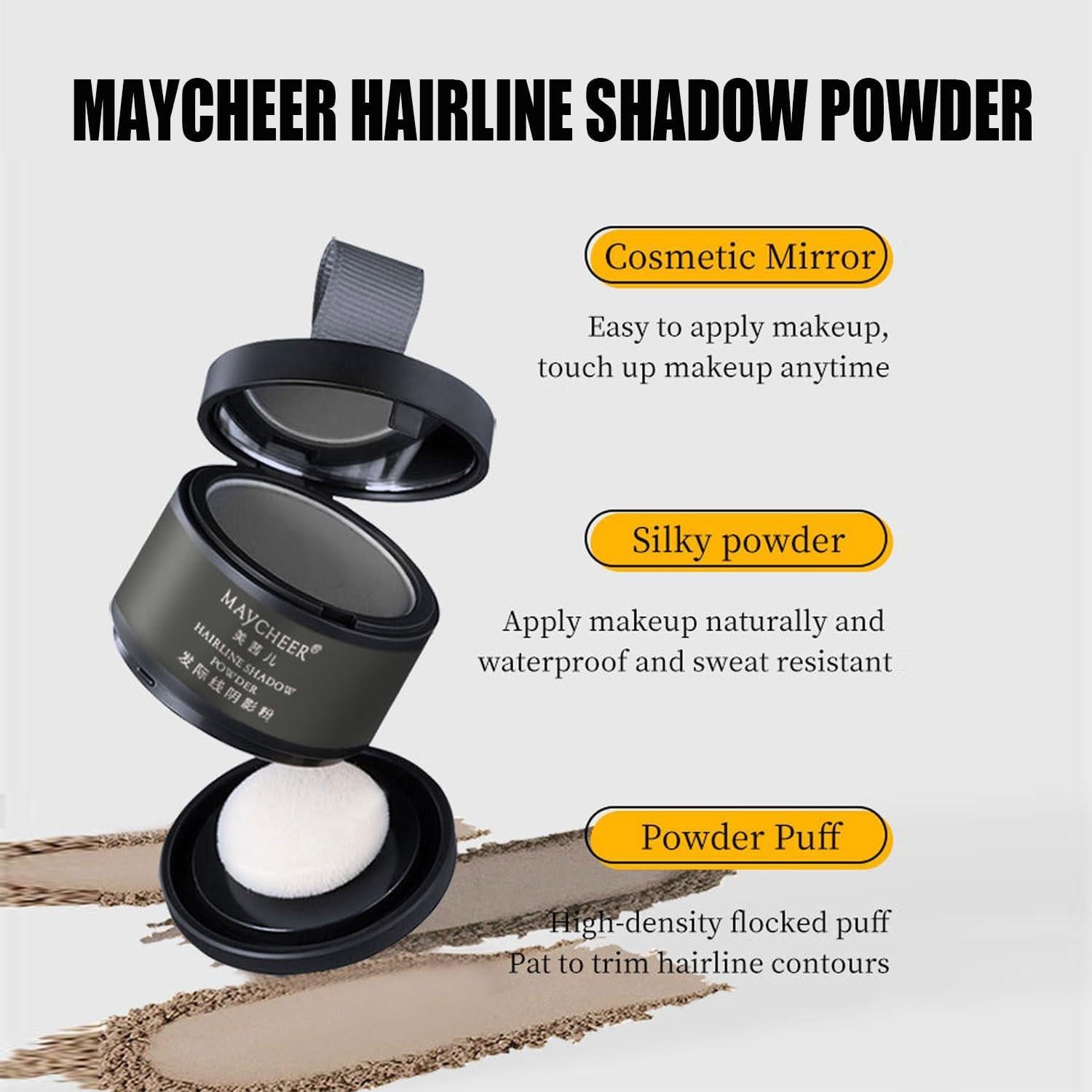 Polvo Sombra Raíz del Cabello Maycheer 4g Marrón Oscuro