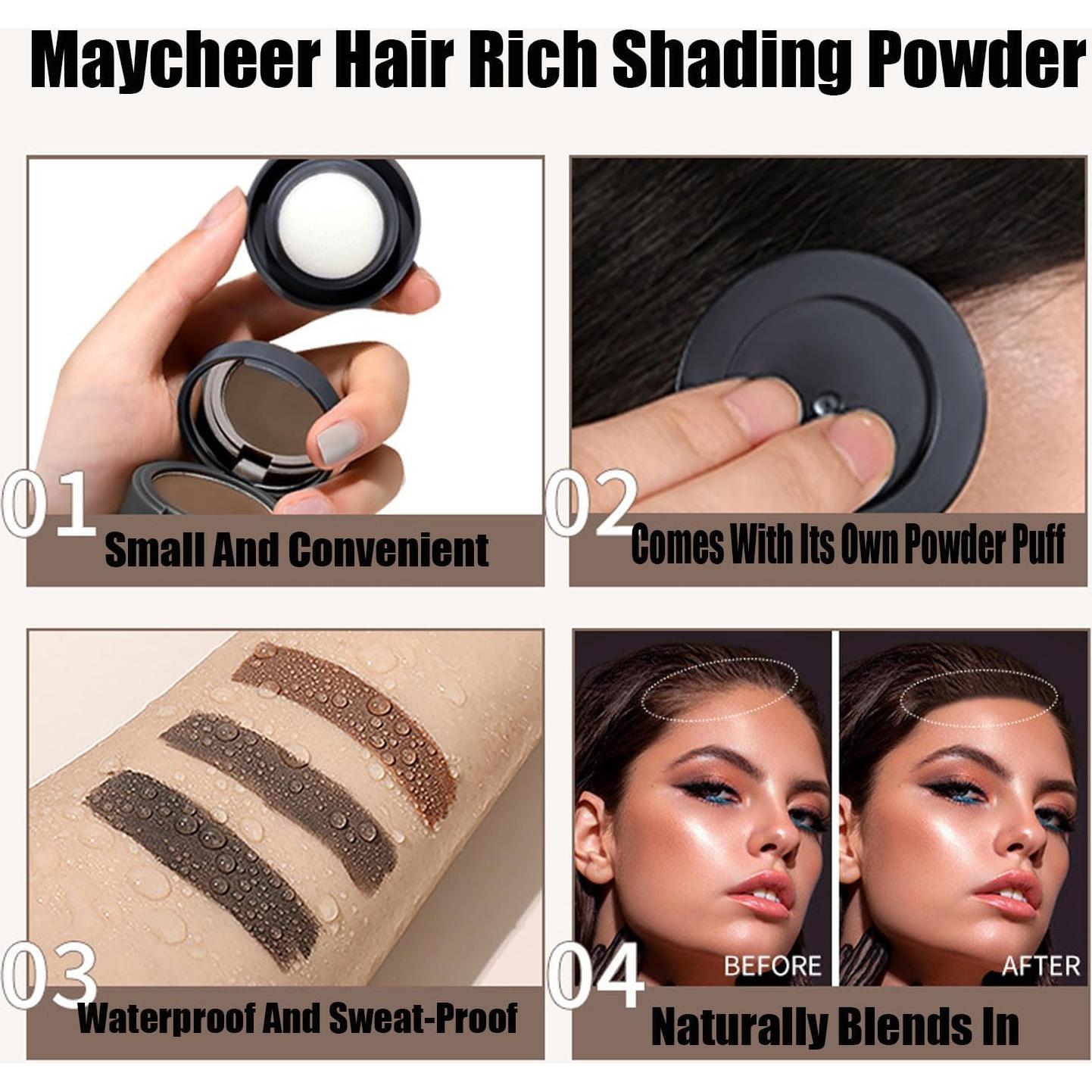 Polvo Sombra Raíz del Cabello Maycheer 4g Marrón Oscuro