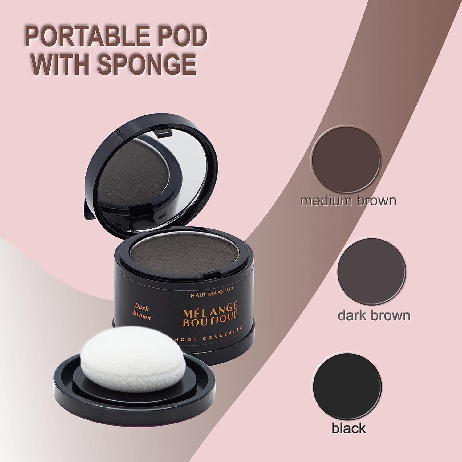 Polvo Corrector de Raíces Marrón Medio Mélange Boutique - 40g