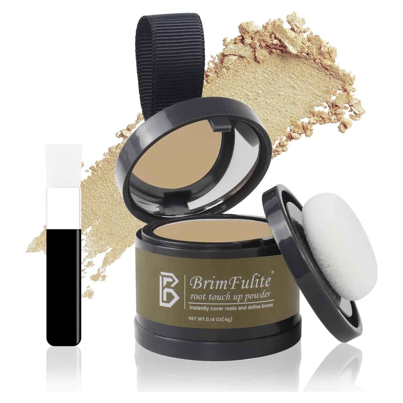 Polvo Retoque Raíces BRIMFULITE Rubio Medio 32g - A Prueba de Sudor