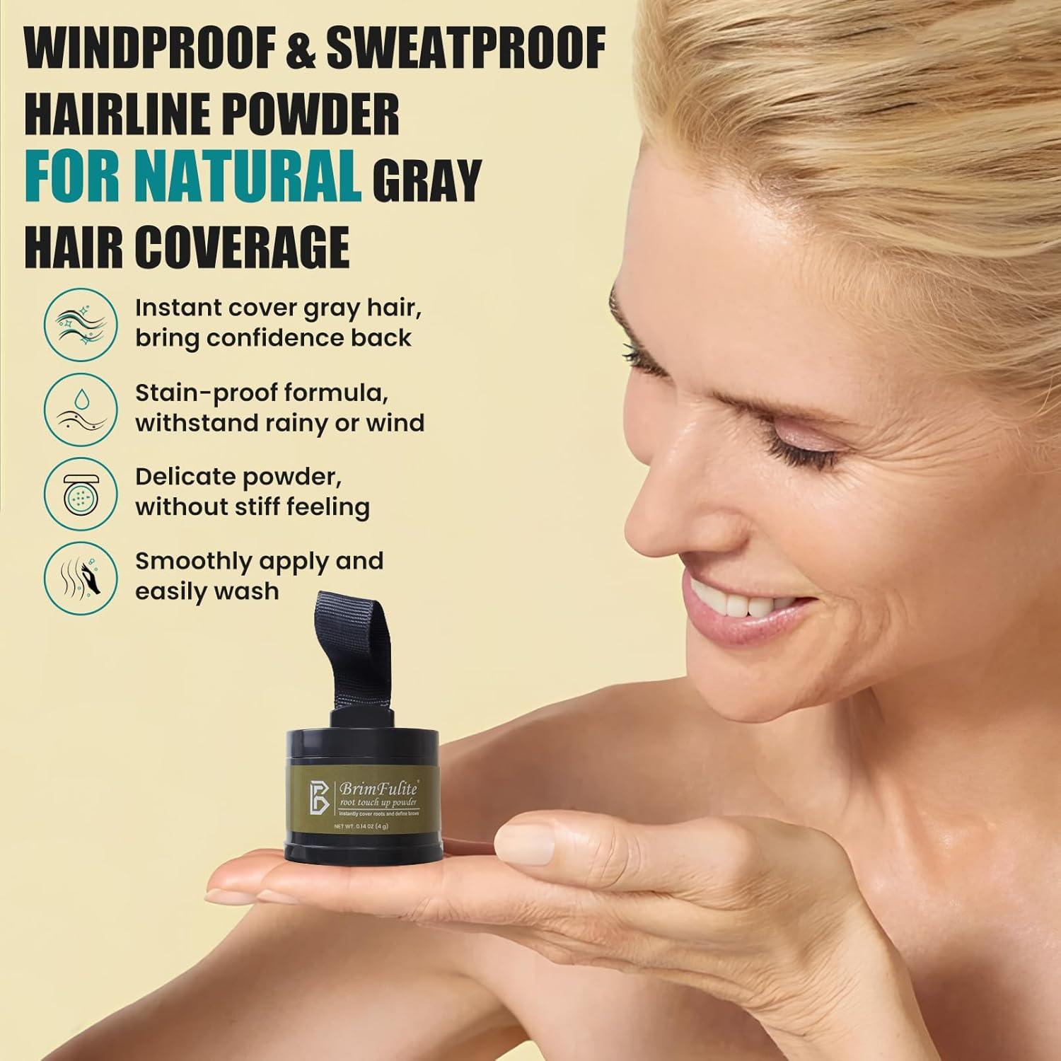 Polvo Retoque Raíces BRIMFULITE Rubio Medio 32g - A Prueba de Sudor