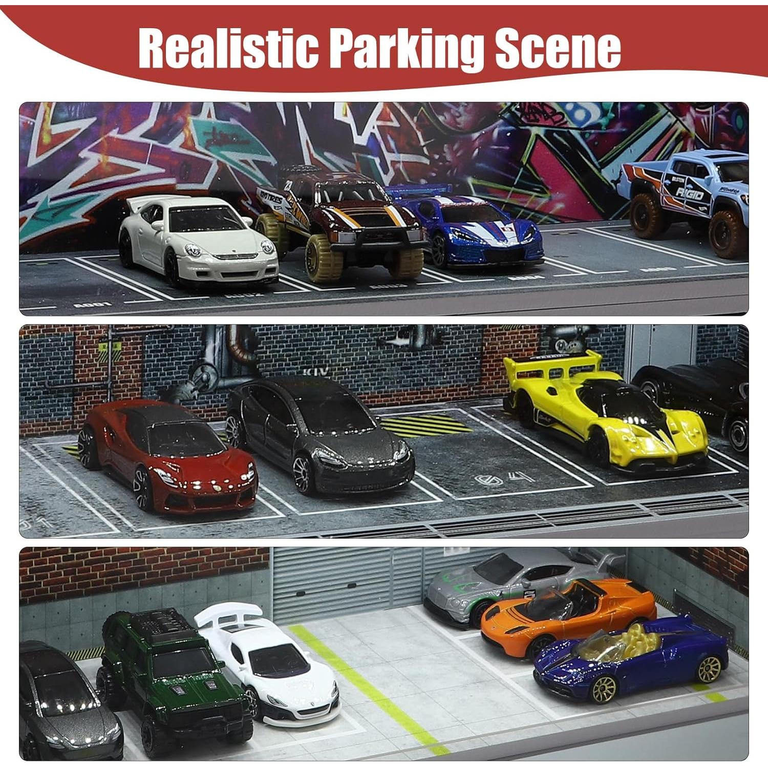 Vitrina para Hot Wheels Saichotoy Garaje 1:64 con LED Verde