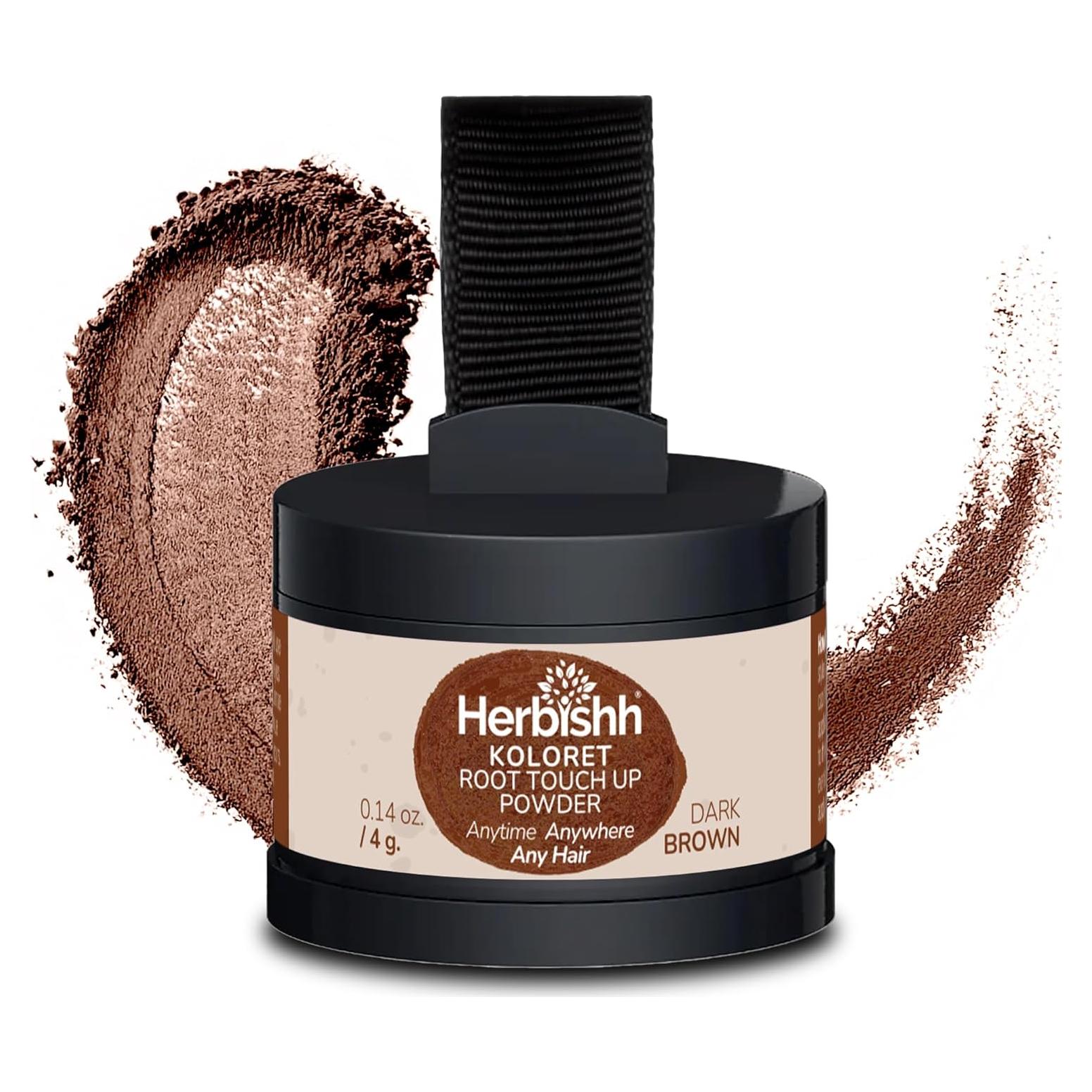 Koloret Polvo para Retocar Raíces Marrón Oscuro 40g - Cubierta Instantánea