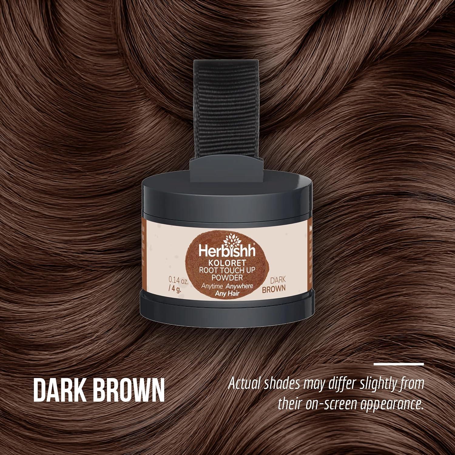 Koloret Polvo para Retocar Raíces Marrón Oscuro 40g - Cubierta Instantánea