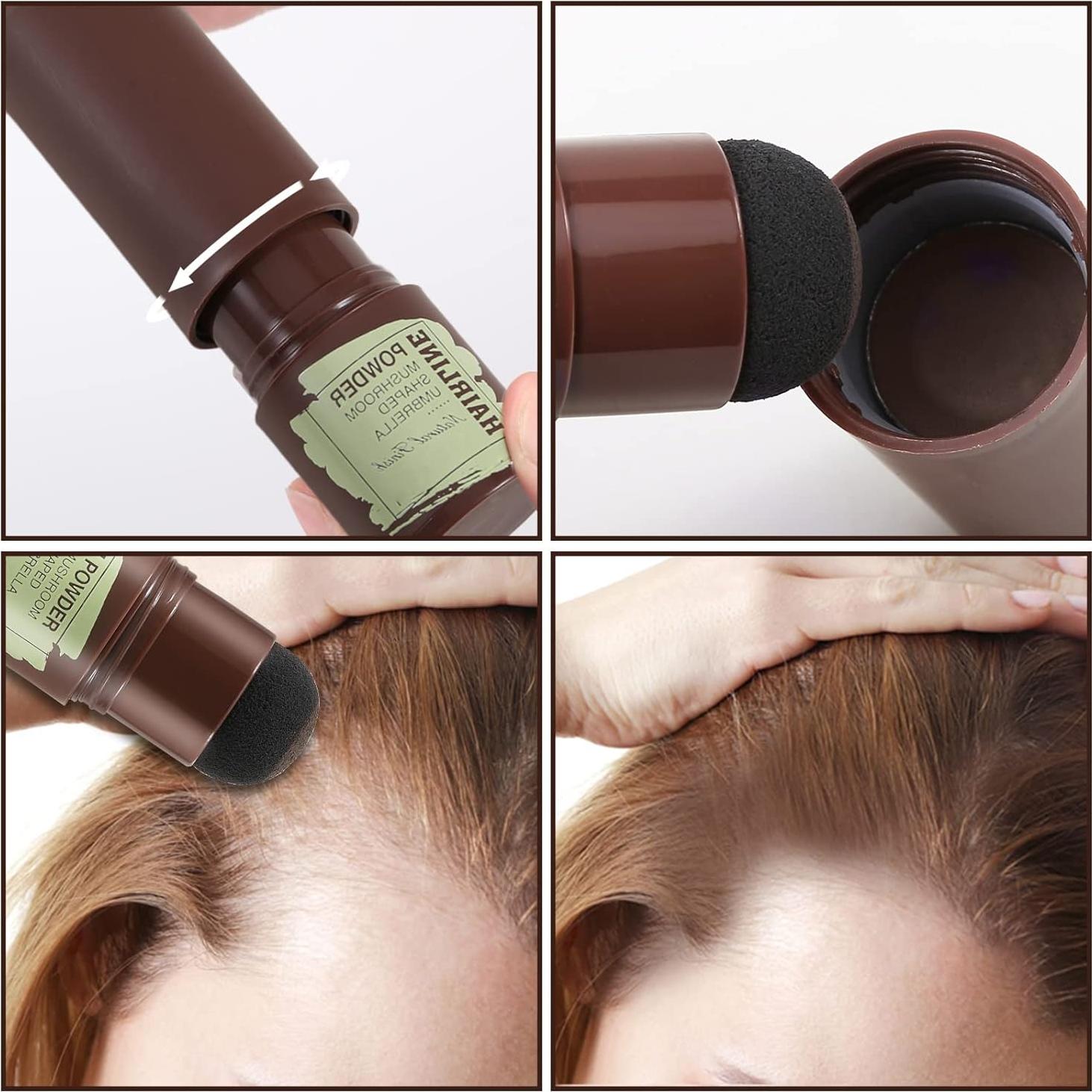 Stick de Polvo para Cabello Boobeen - Corrector Raíz Marrón