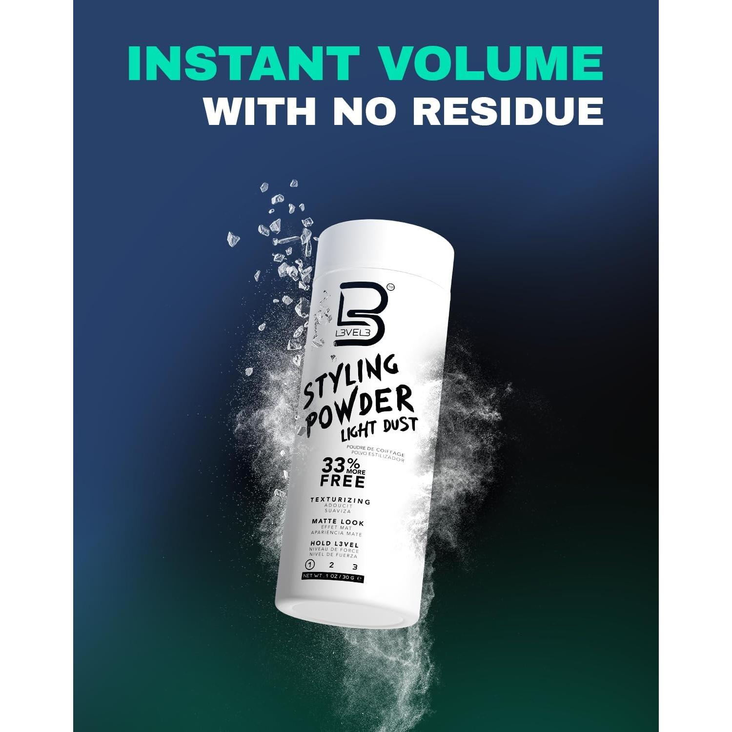 Polvo de Estilo L3 para Hombres 30g - Texturizante Mate Natural