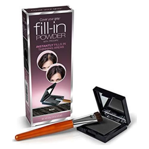 Cubrir Tu Gris Polvo Relleno Negro - 81.93g para Cabello Delgado