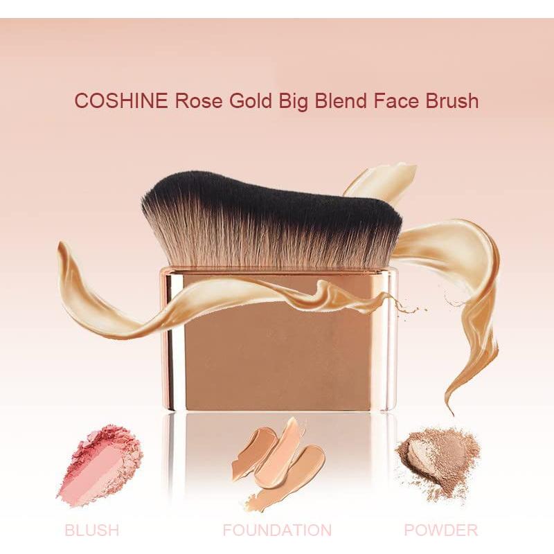 Brocha Kabuki Profesional COSHINE Dorado Rosado Multiuso