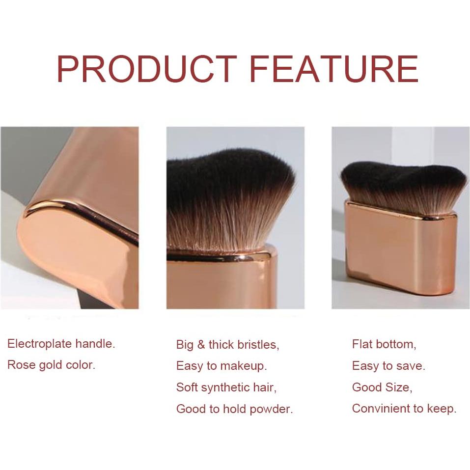 Brocha Kabuki Profesional COSHINE Dorado Rosado Multiuso