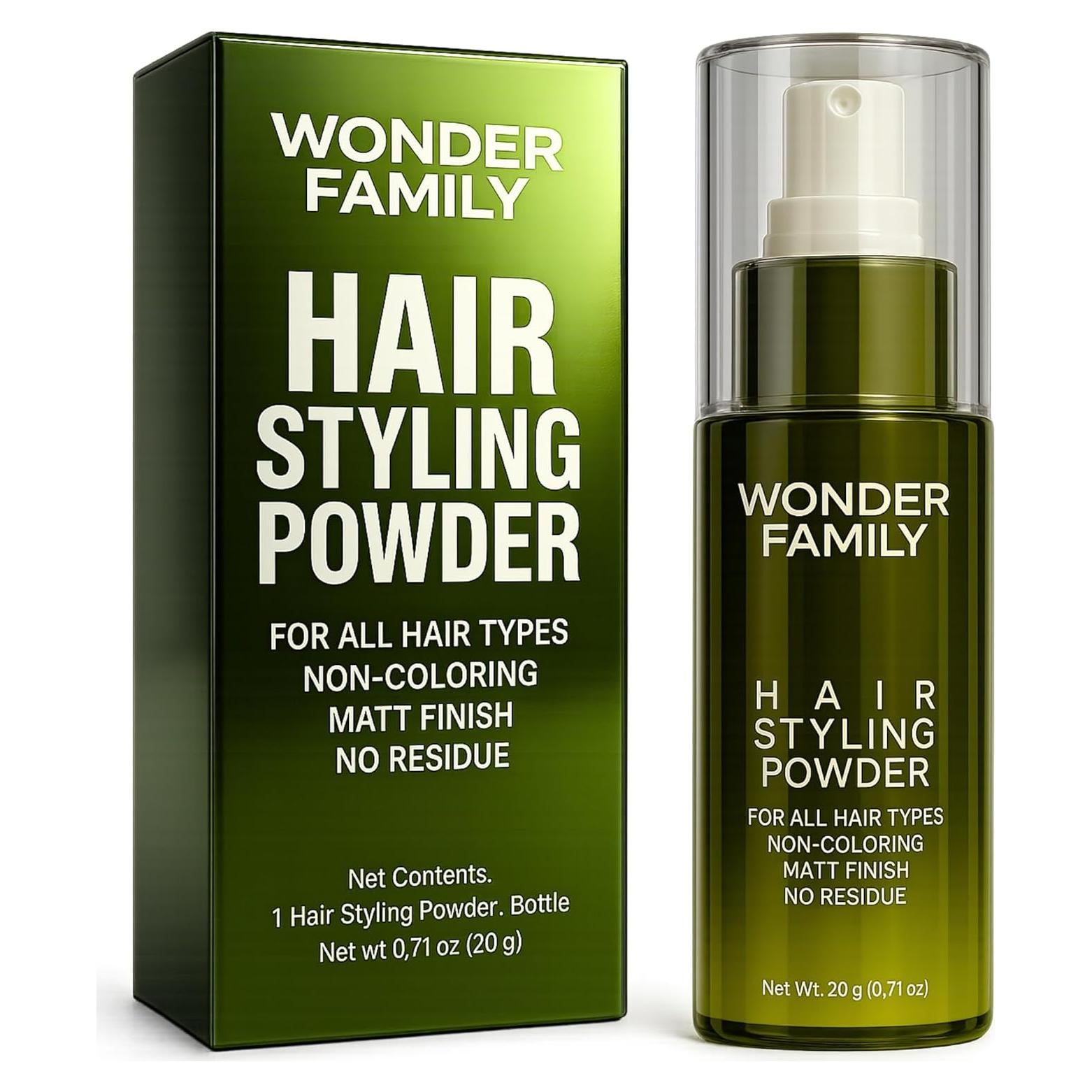Polvo Texturizante para Cabello WONDER FAMILY 20g - Volumen y Acabado Mate