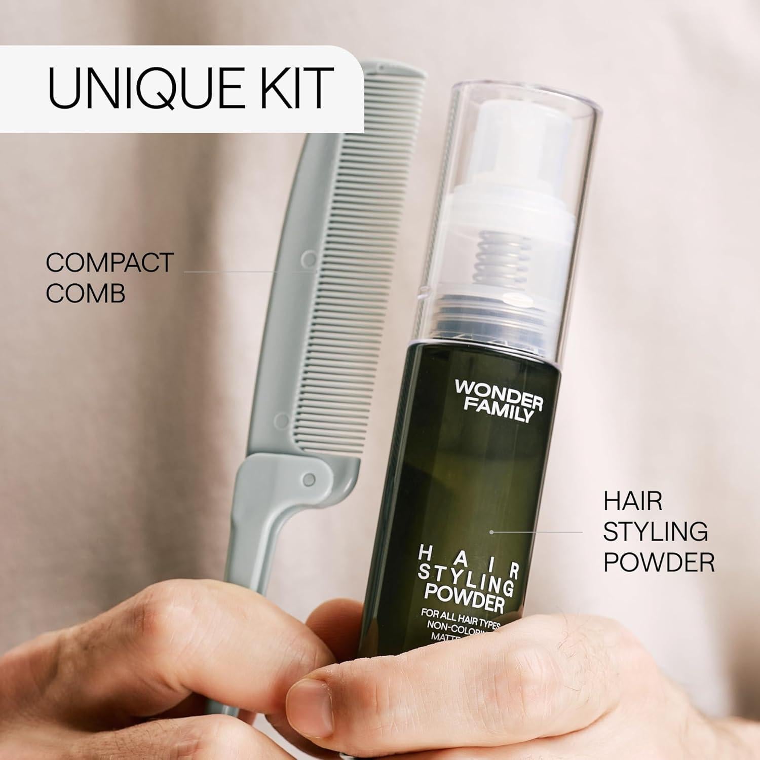 Polvo Texturizante para Cabello WONDER FAMILY 20g - Volumen y Acabado Mate