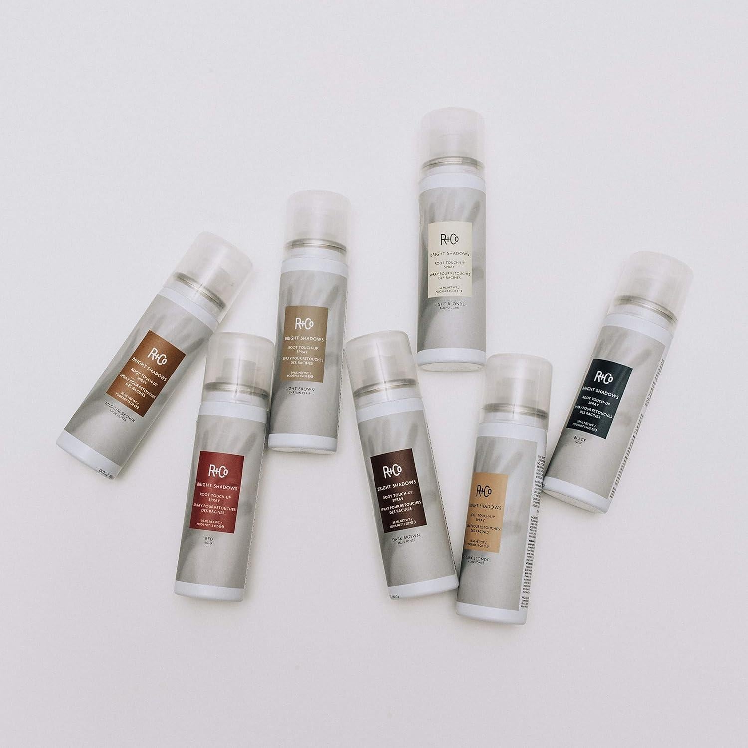 Spray Retoque de Raíces R+Co Bright Shadows 42.5 g Rubio Claro