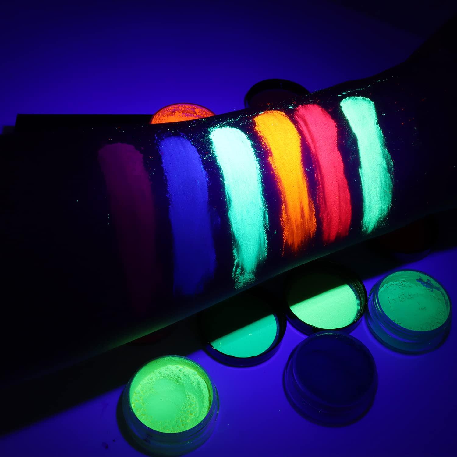 Polvo de Sombra de Ojos Neón FindinBeauty 6 Colores Brillantes