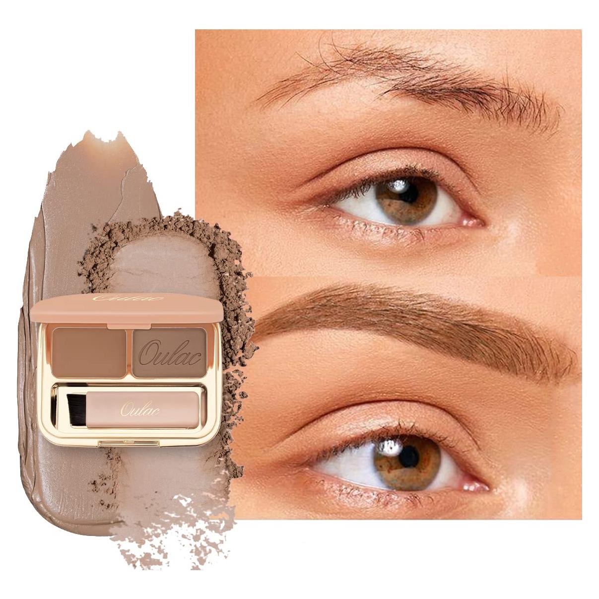 Kit de Cejas Impermeable Oulac 2 en 1 Rubio Dorado 3.2g