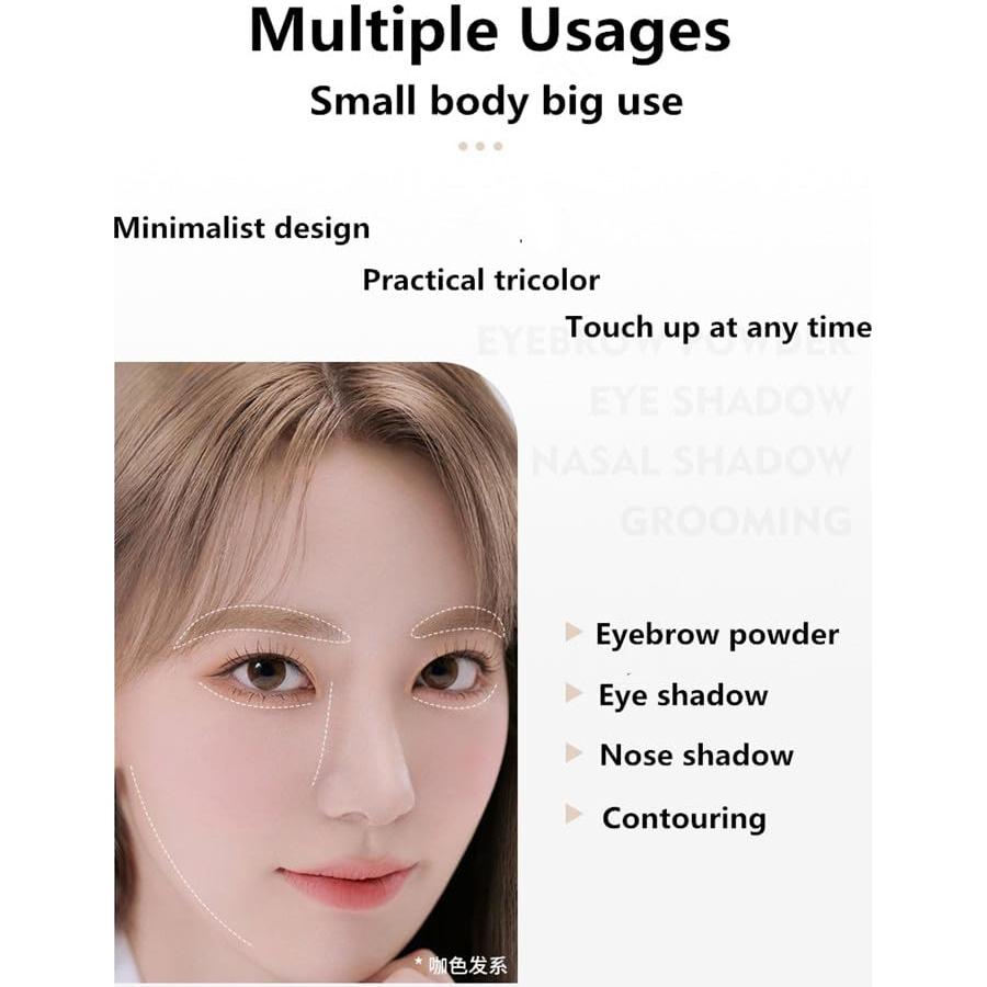 Polvo para Cejas UOCK 3 Colores Larga Duración 17.8g