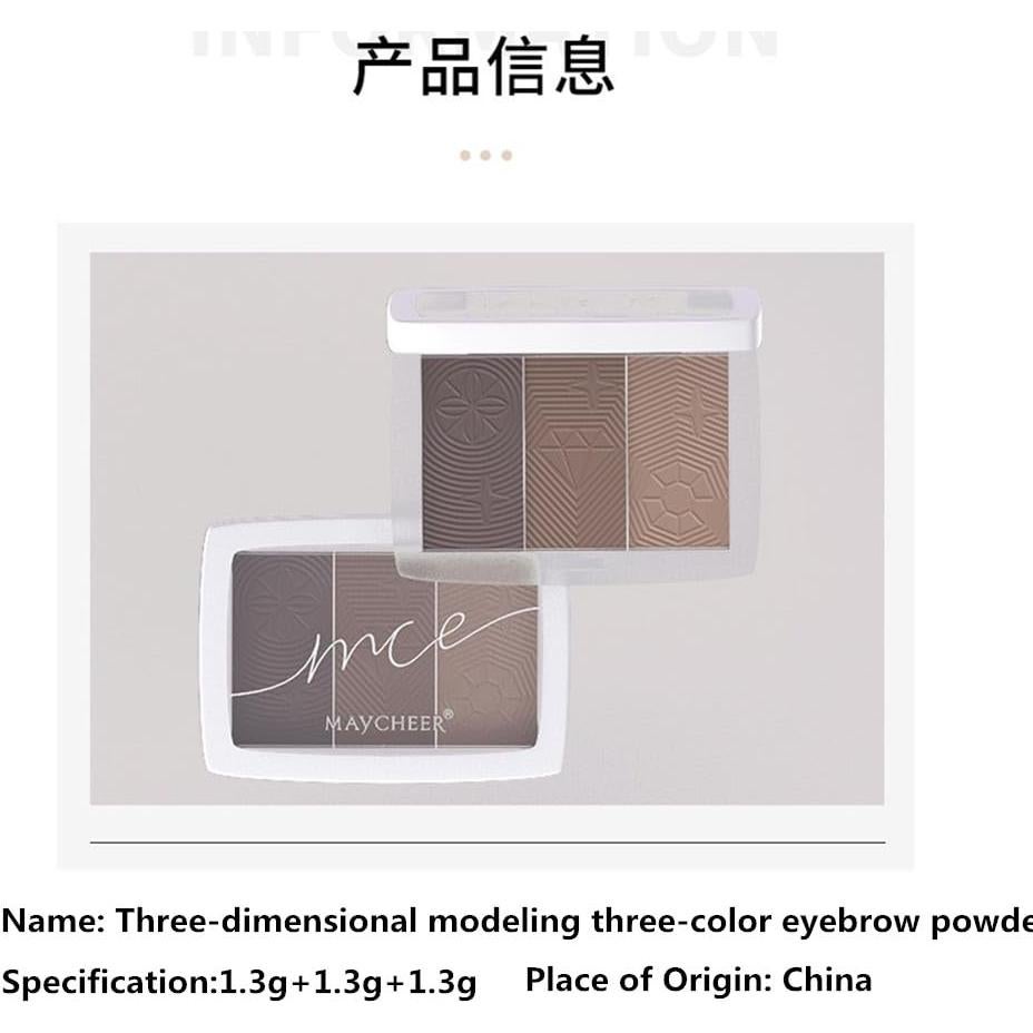 Polvo para Cejas UOCK 3 Colores Larga Duración 17.8g