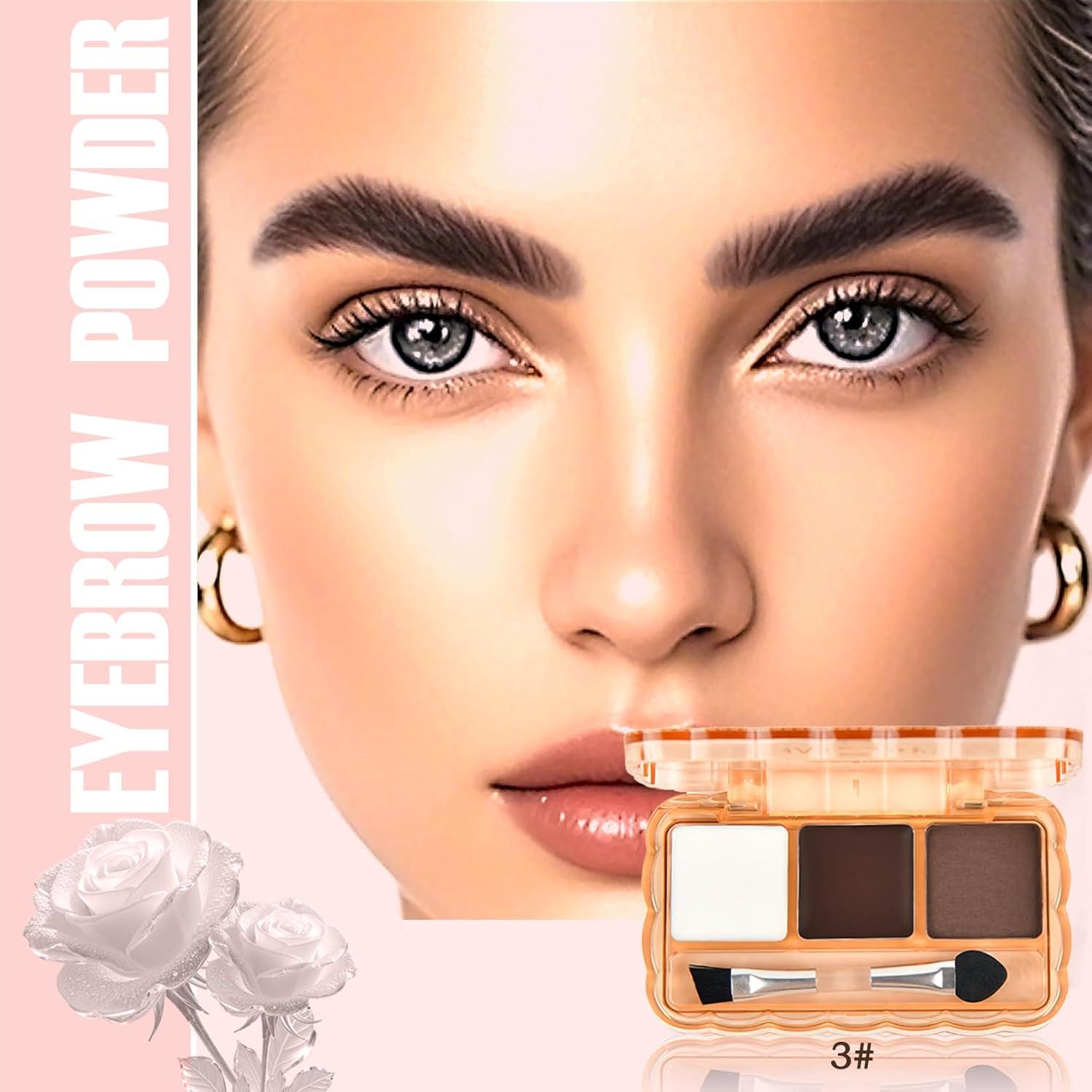 Polvo para Cejas WAJJYM 3 en 1 Mate Larga Duración 20.66g