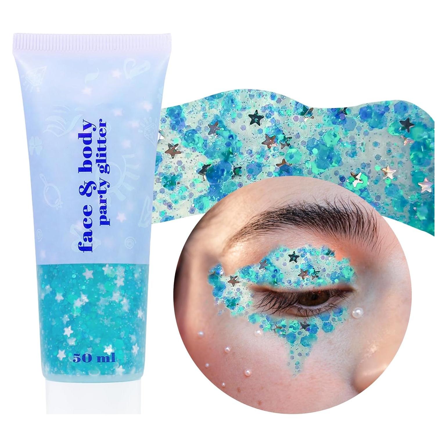 Gel de Brillo Corporal DAGEDA 48.2g Azul Lago - Holográfico